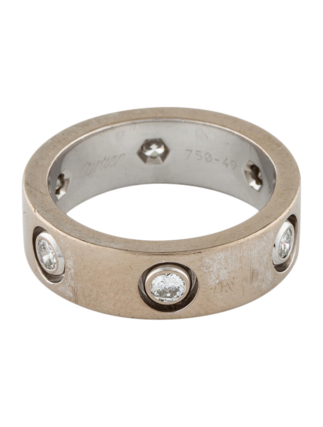 Cartier Vintage LOVE Ring 18K White Gold Band, Rings CRT75099 The