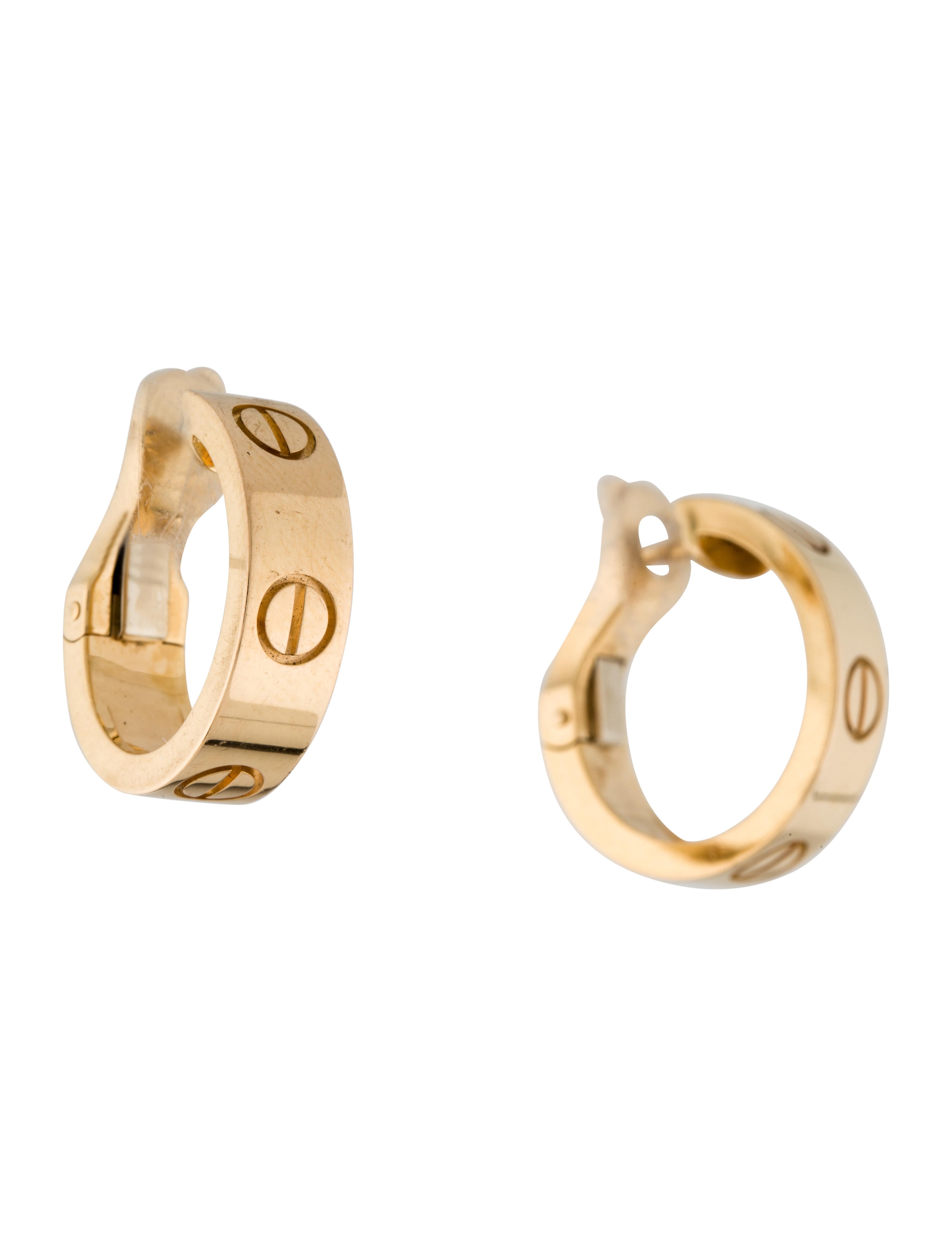 Cartier LOVE Earrings 18K Yellow Gold Huggie, Earrings CRT80951