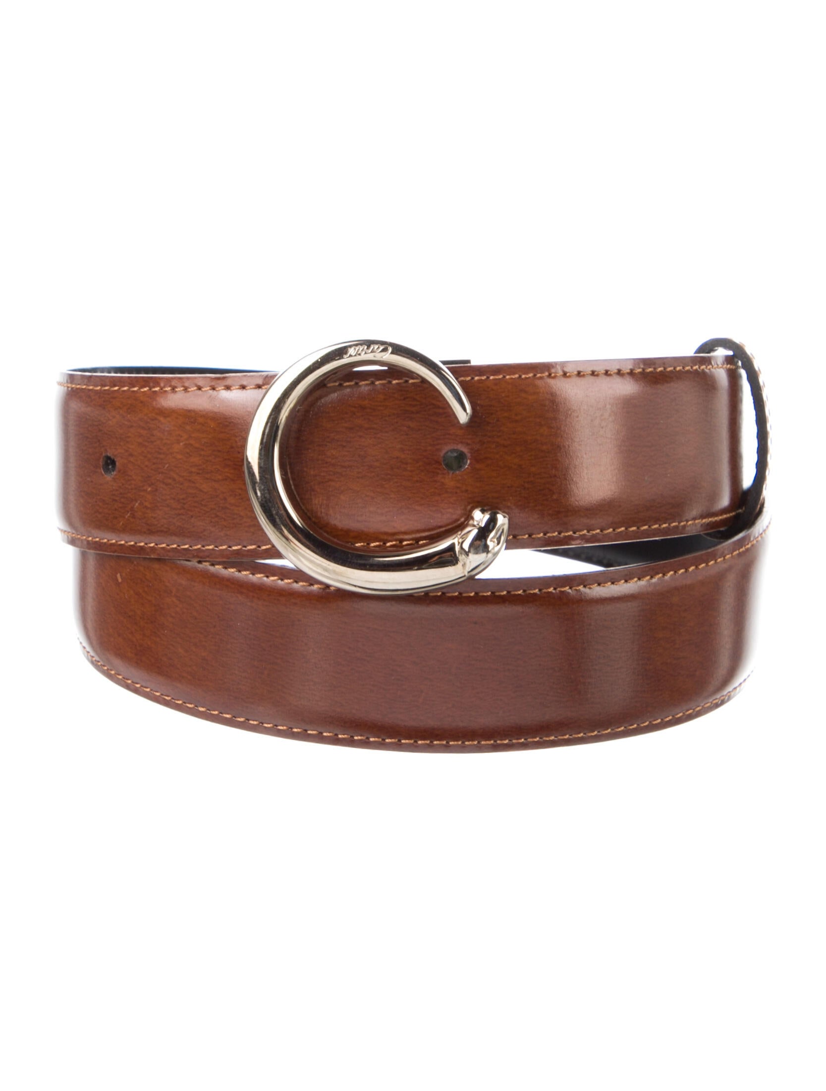 Cartier Patent Leather Belt Brown Belts, Accessories CRT85597 The