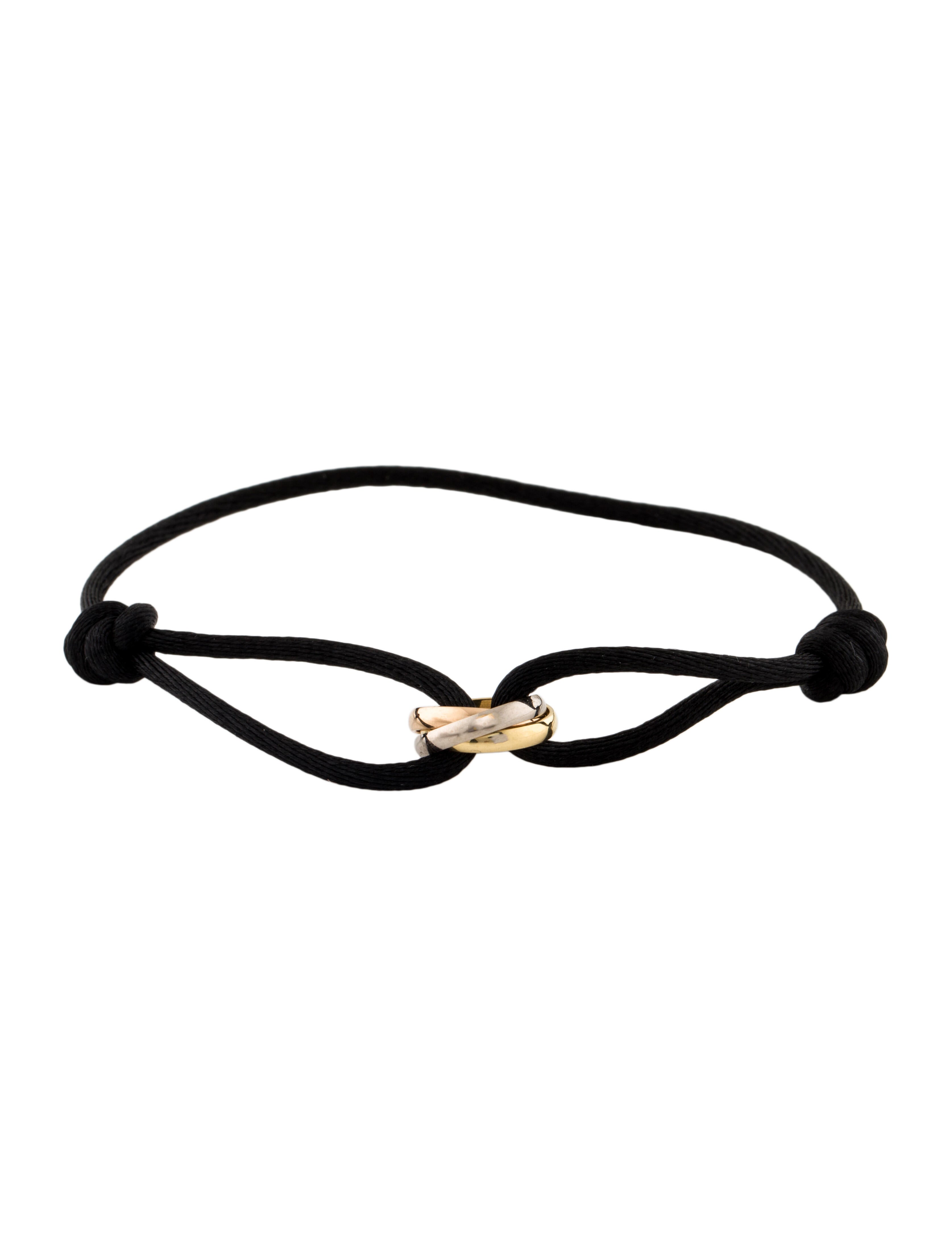 Cartier Trinity Bracelet Black, 18K Yellow Gold Charm, Bracelets