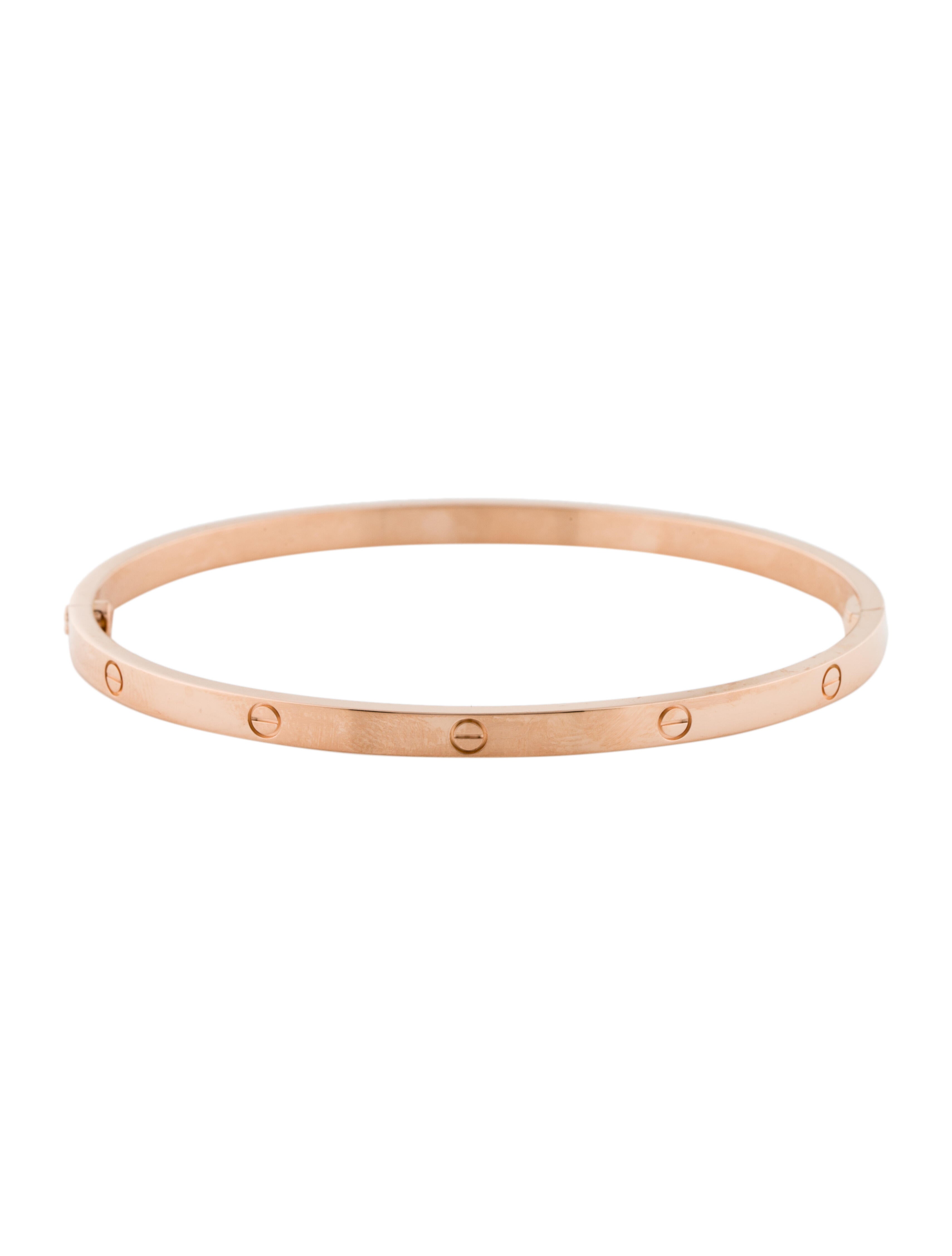 Cartier Love Bracelet Small Model 18k Rose Gold Bangle Bracelets Crt The Realreal