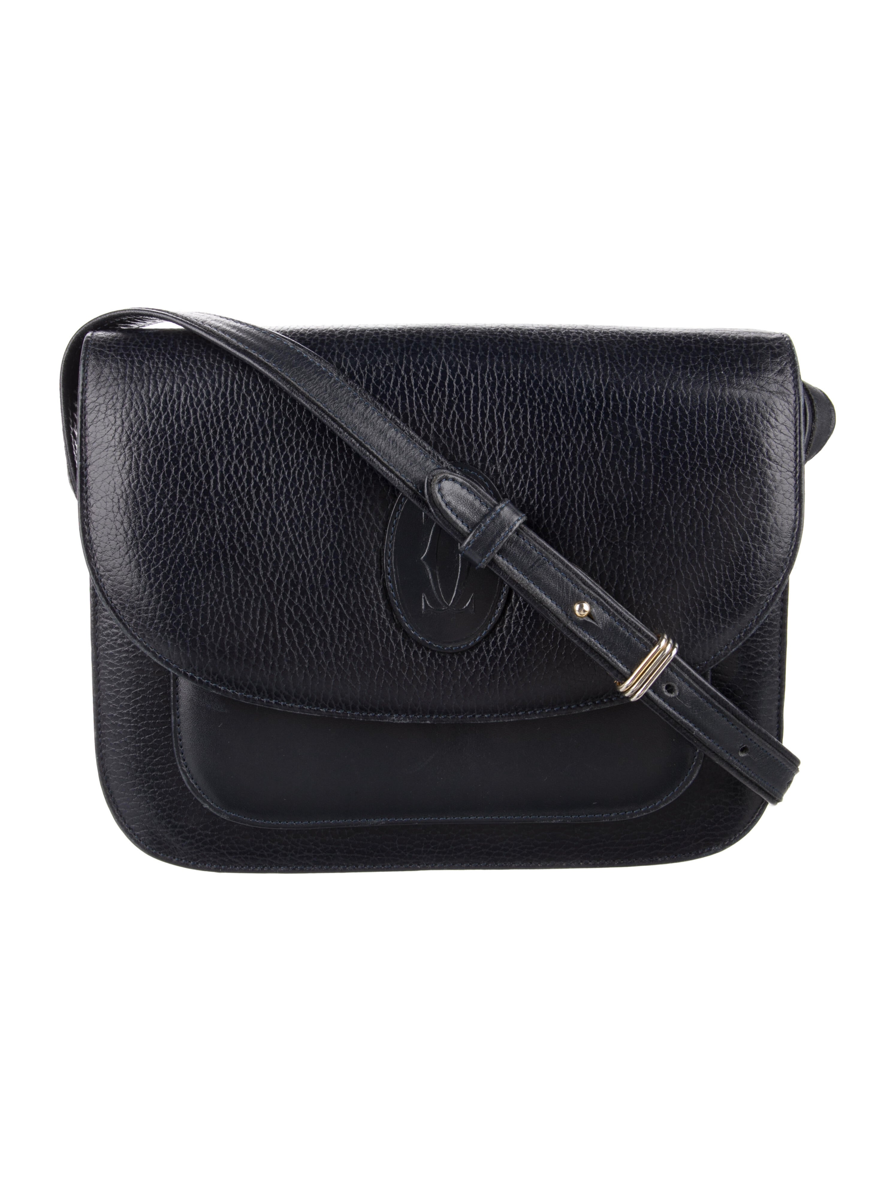 Cartier Textured Crossbody Bag Blue Crossbody Bags, Handbags