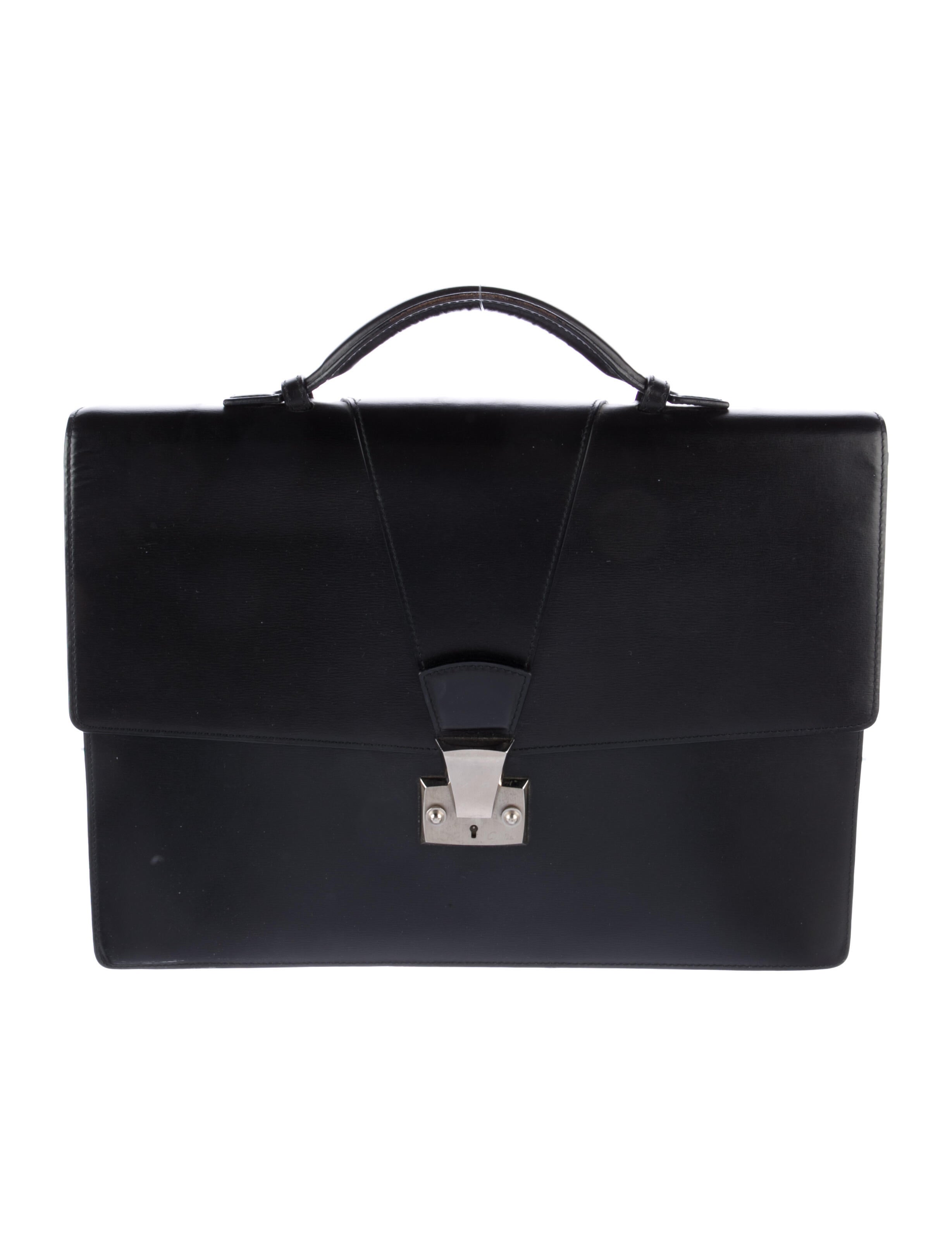 Cartier Leather Handle Bag Brown Portfolios & Pouches, Bags CRT89934 The RealReal