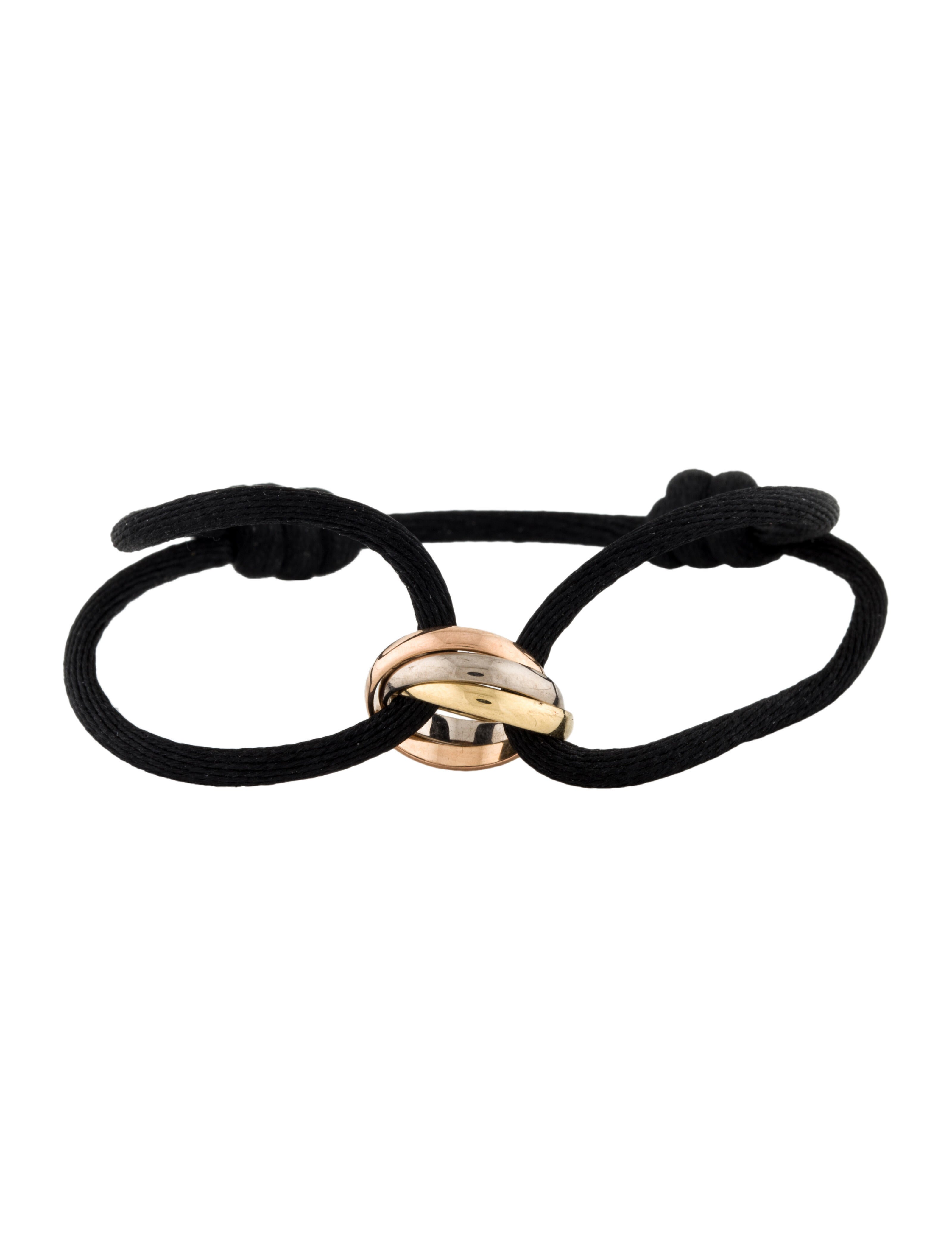 Cartier Trinity Bracelet Black, 18K Yellow Gold Station, Bracelets