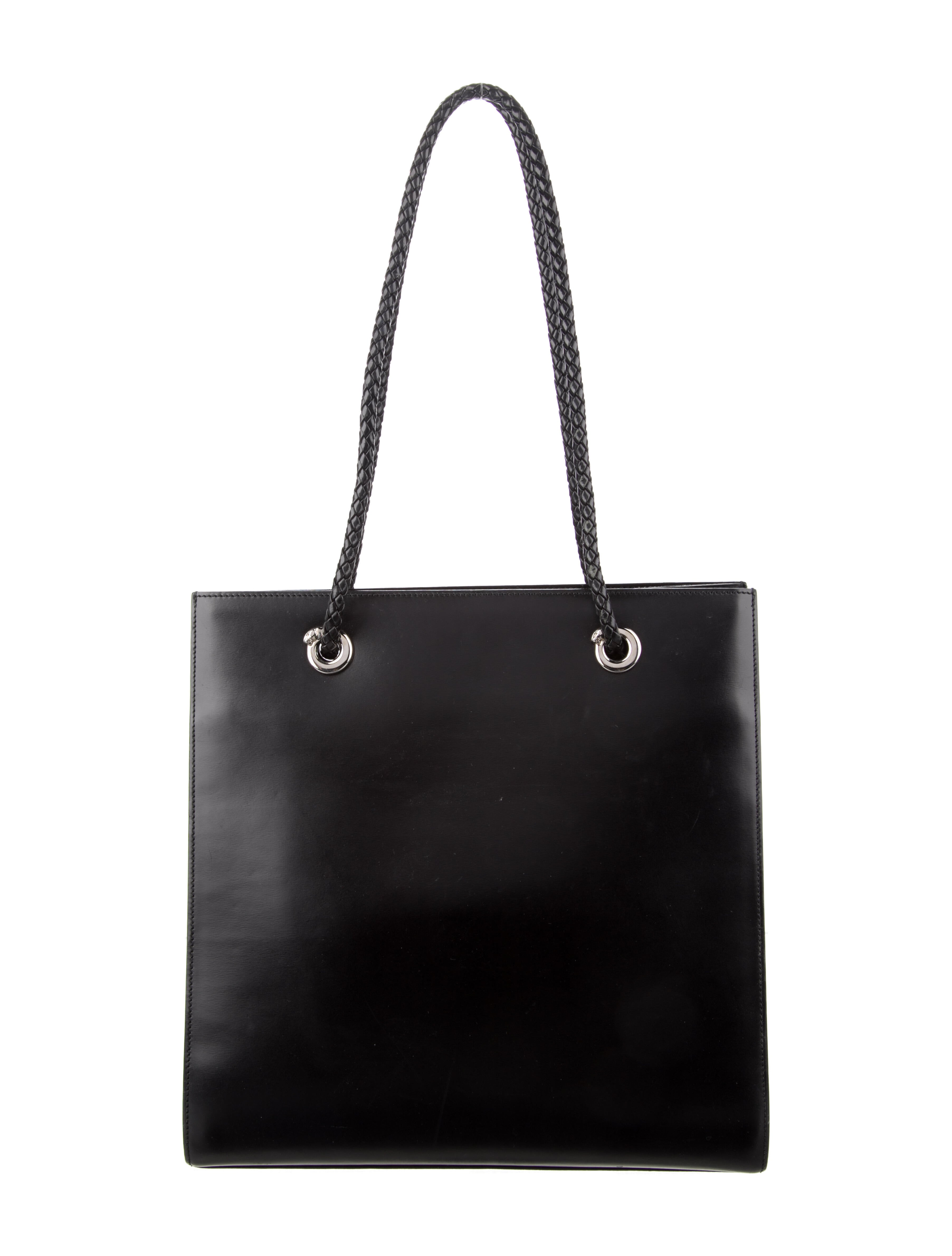 Cartier Vintage Leather Shoulder Bag Black Shoulder Bags, Handbags