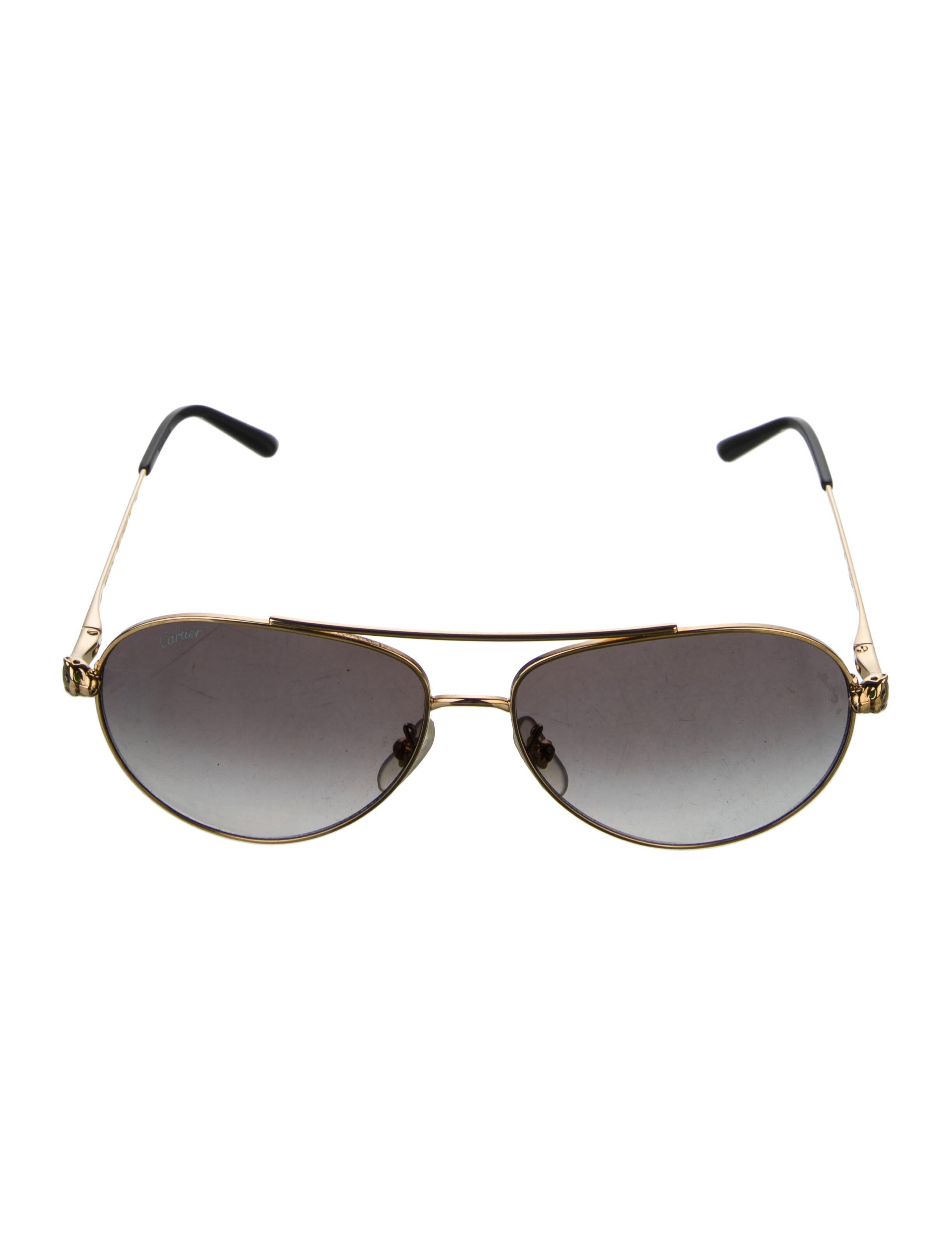 Cartier Aviator Gradient Sunglasses Gold Sunglasses, Accessories