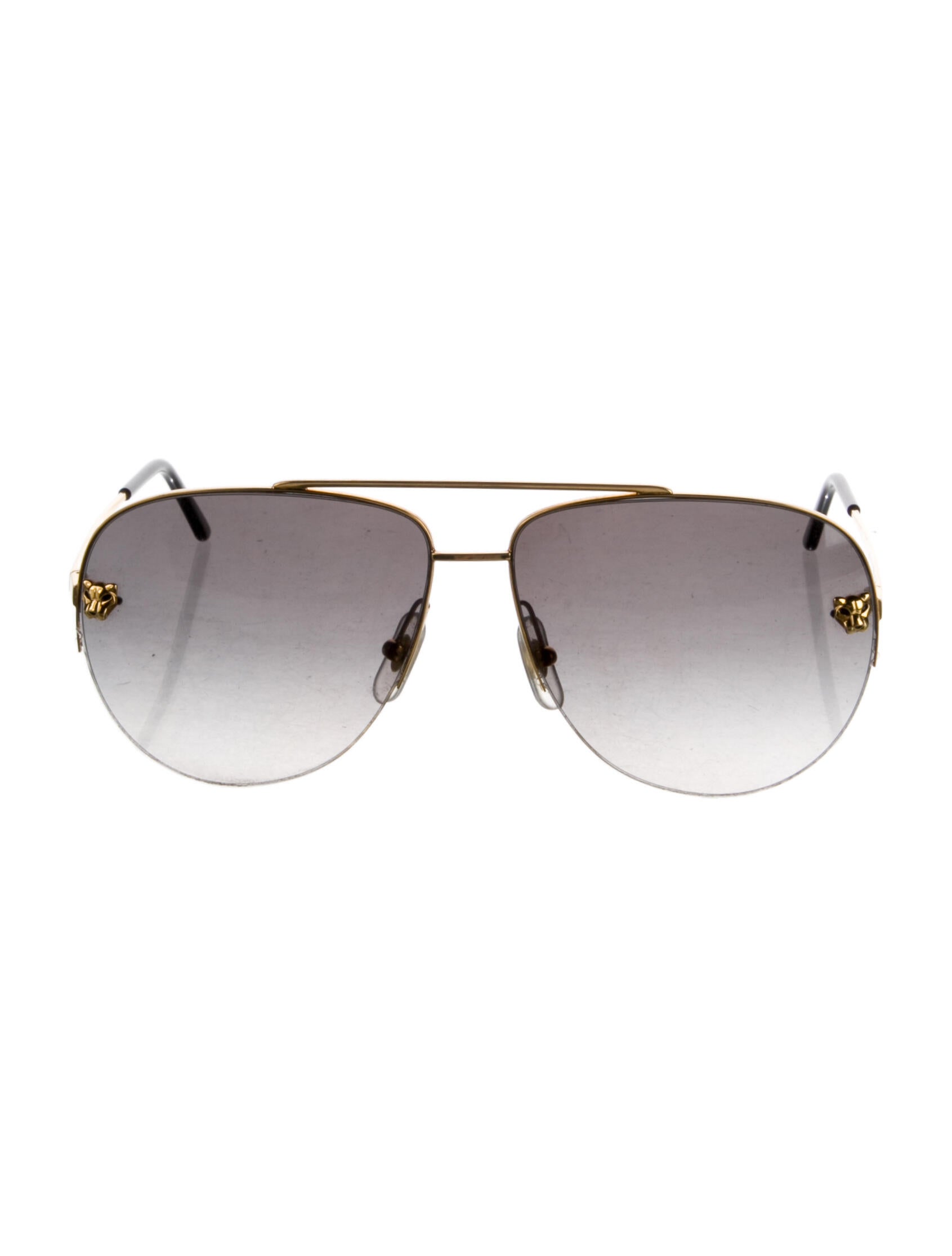 Cartier Aviator Gradient Sunglasses Gold Sunglasses, Accessories