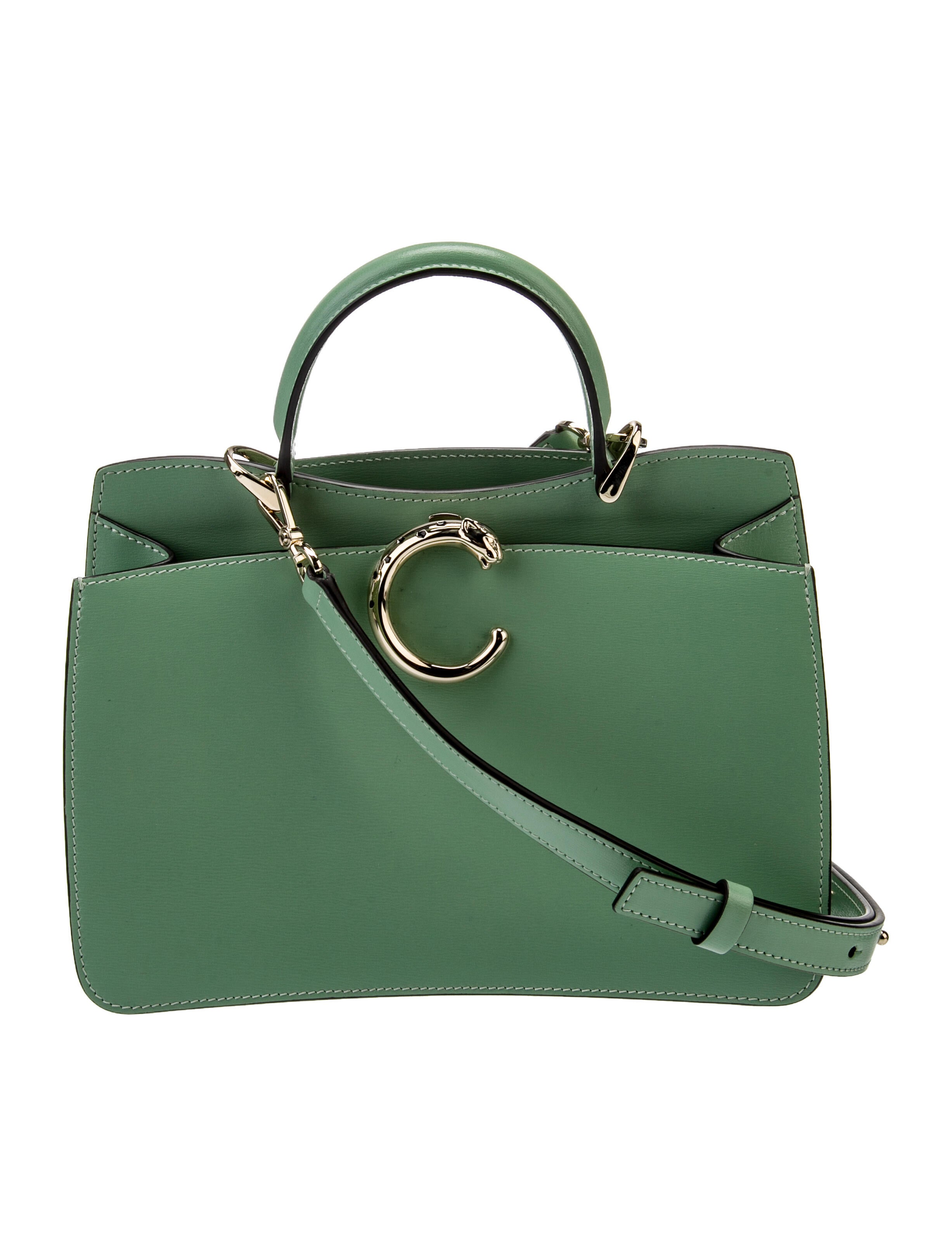 Cartier Leather Panthere Crossbody Bag Green Crossbody Bags, Handbags