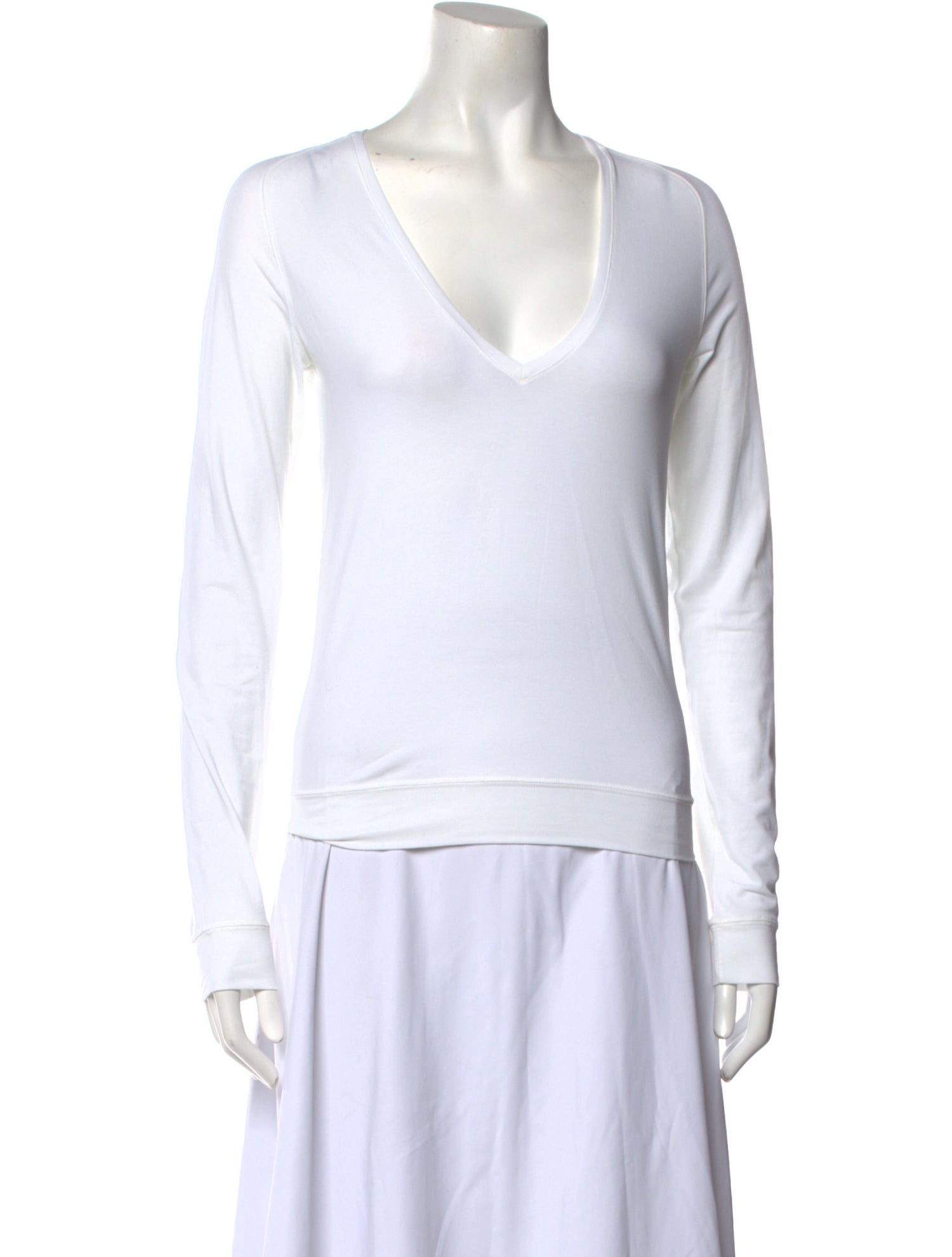 Cruciani V-Neck Long Sleeve Top