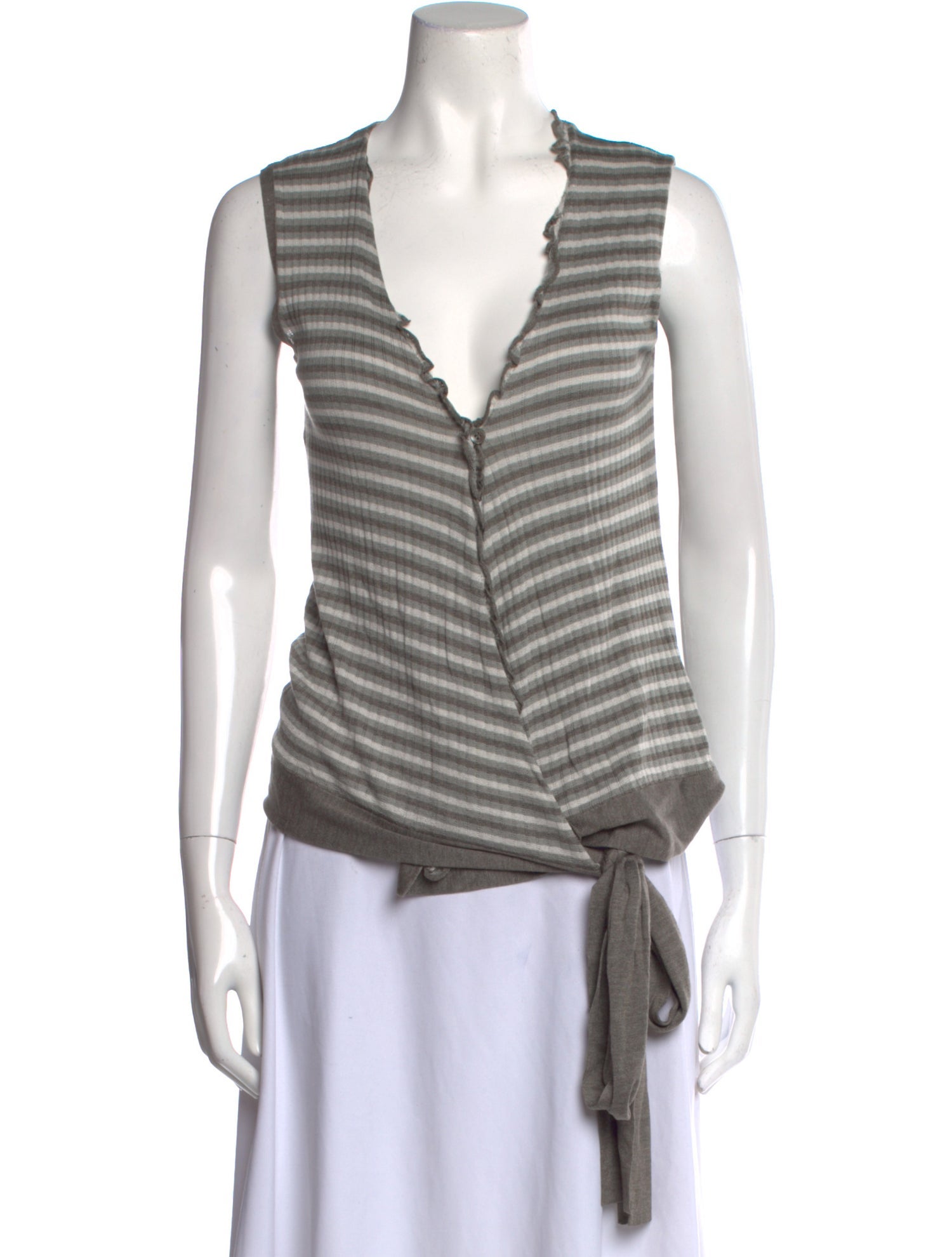 Cruciani Silk Striped Top