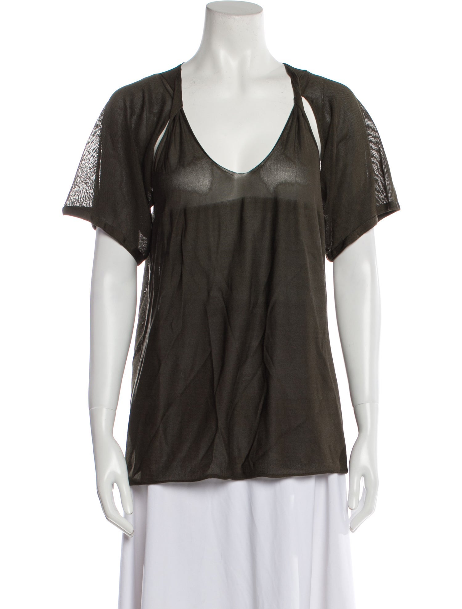 Cruciani Silk V-Neck T-Shirt w/ Tags