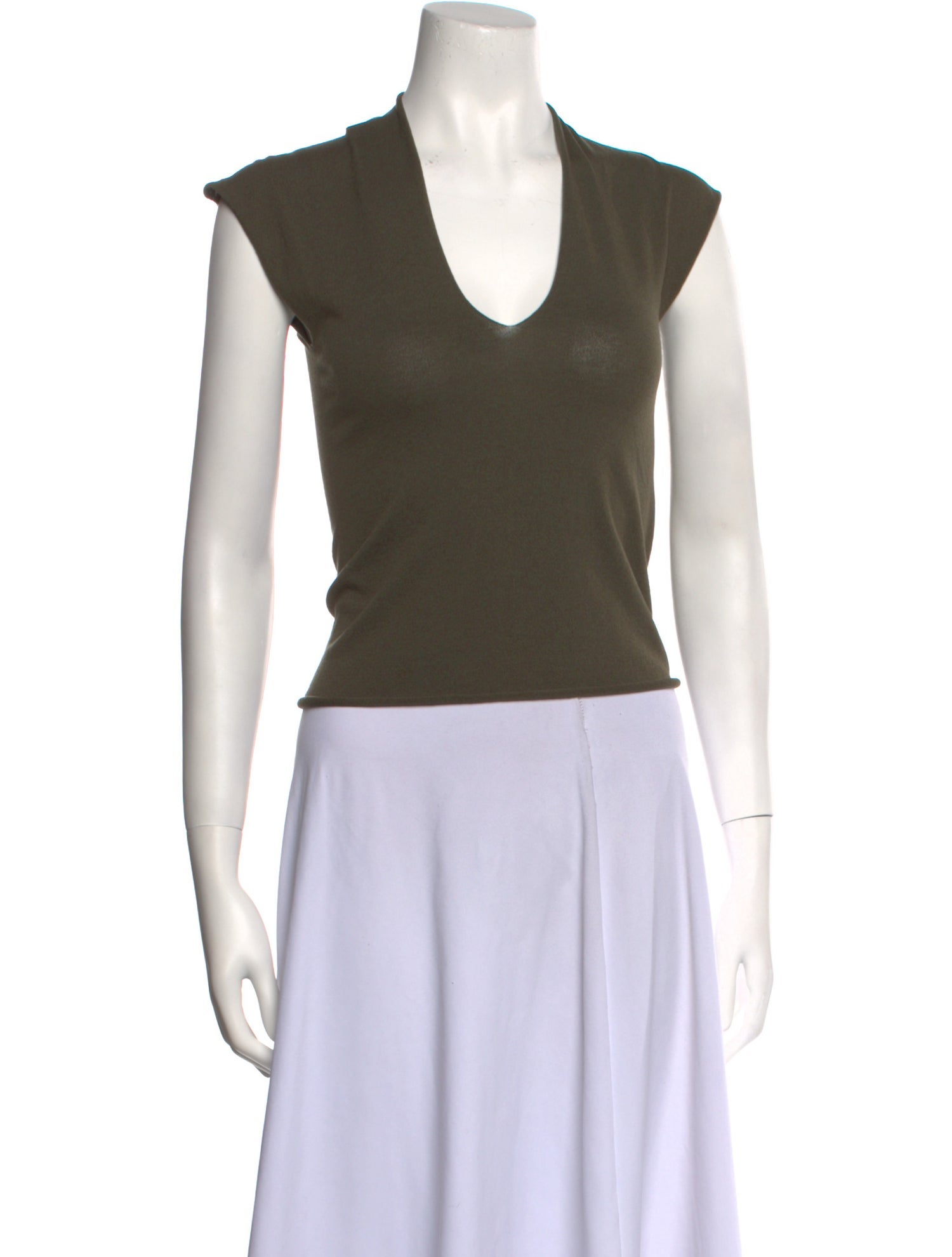 Cruciani V-Neck Short Sleeve Top