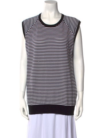 Cruciani Tops Striped Crew Neck T-Shirt XL