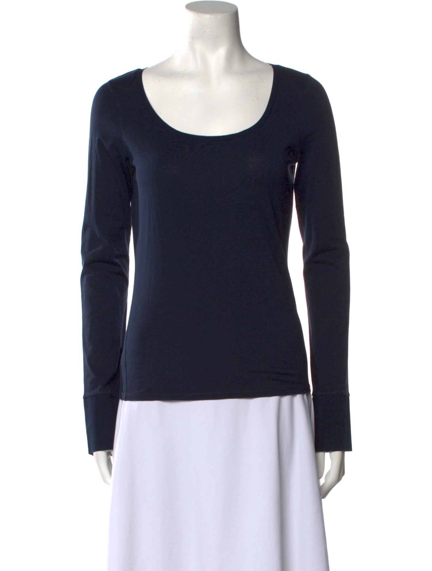Cruciani Scoop Neck Long Sleeve Top