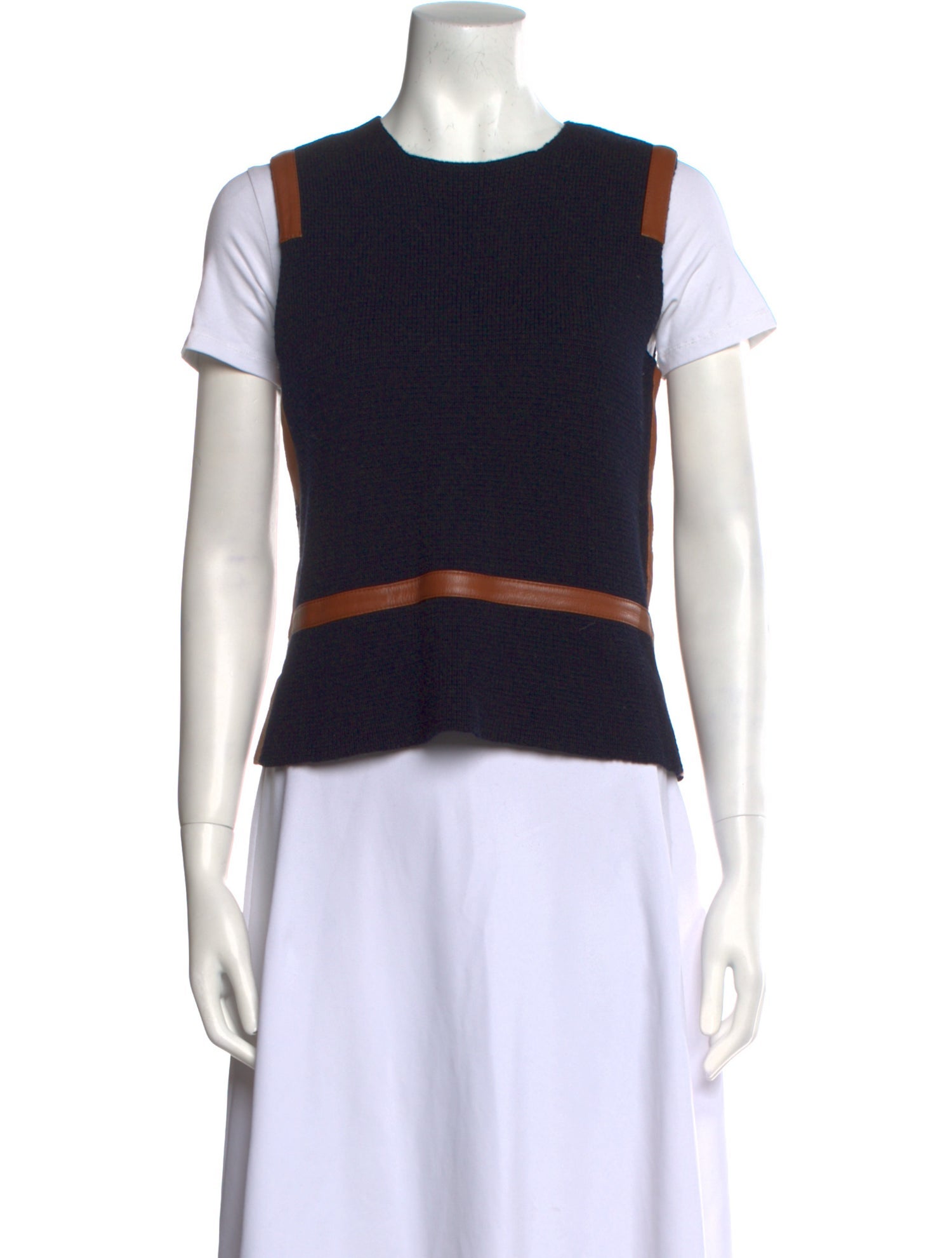 Cruciani Colorblock Pattern Crew Neck Sweater