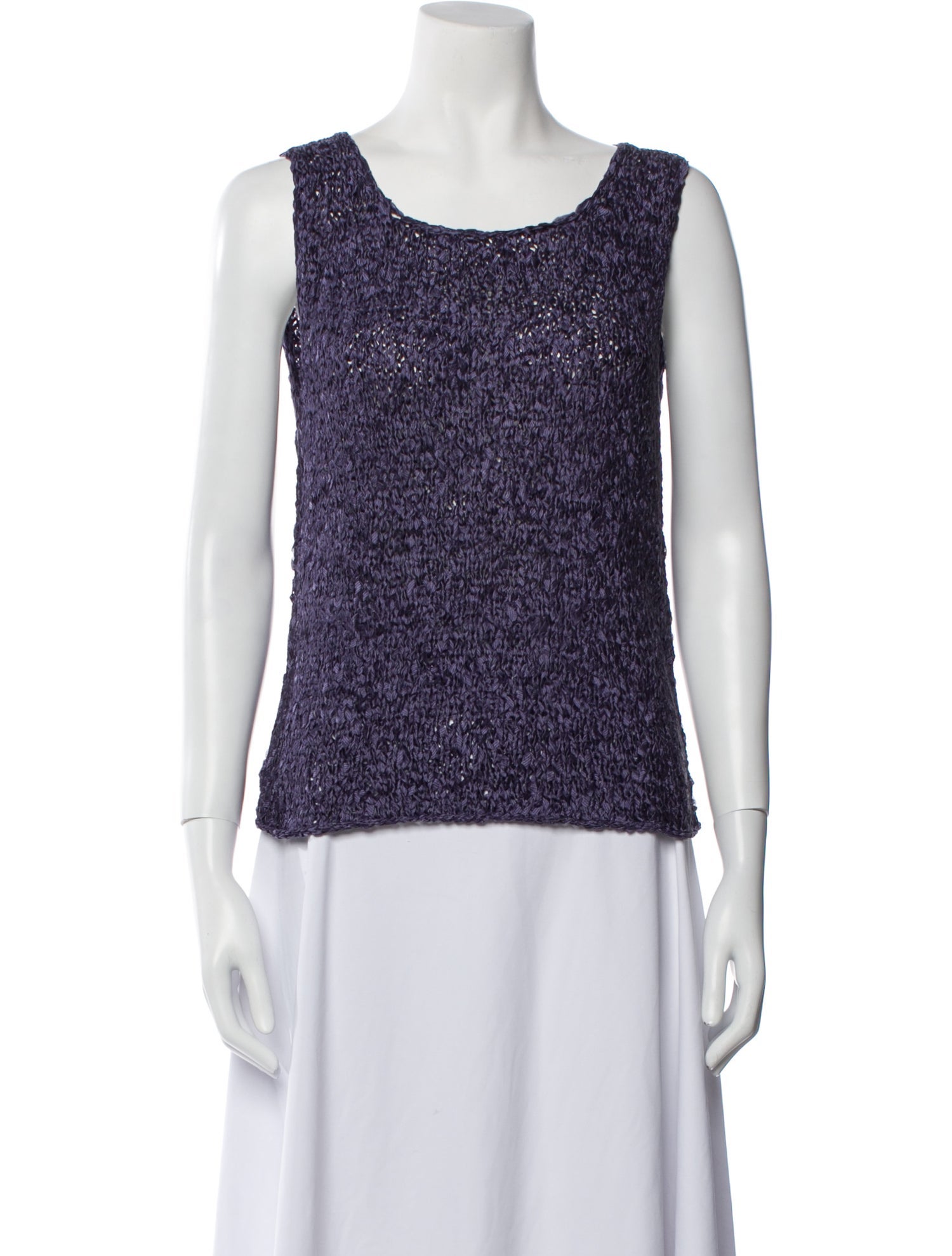 Cruciani Silk Scoop Neck Top