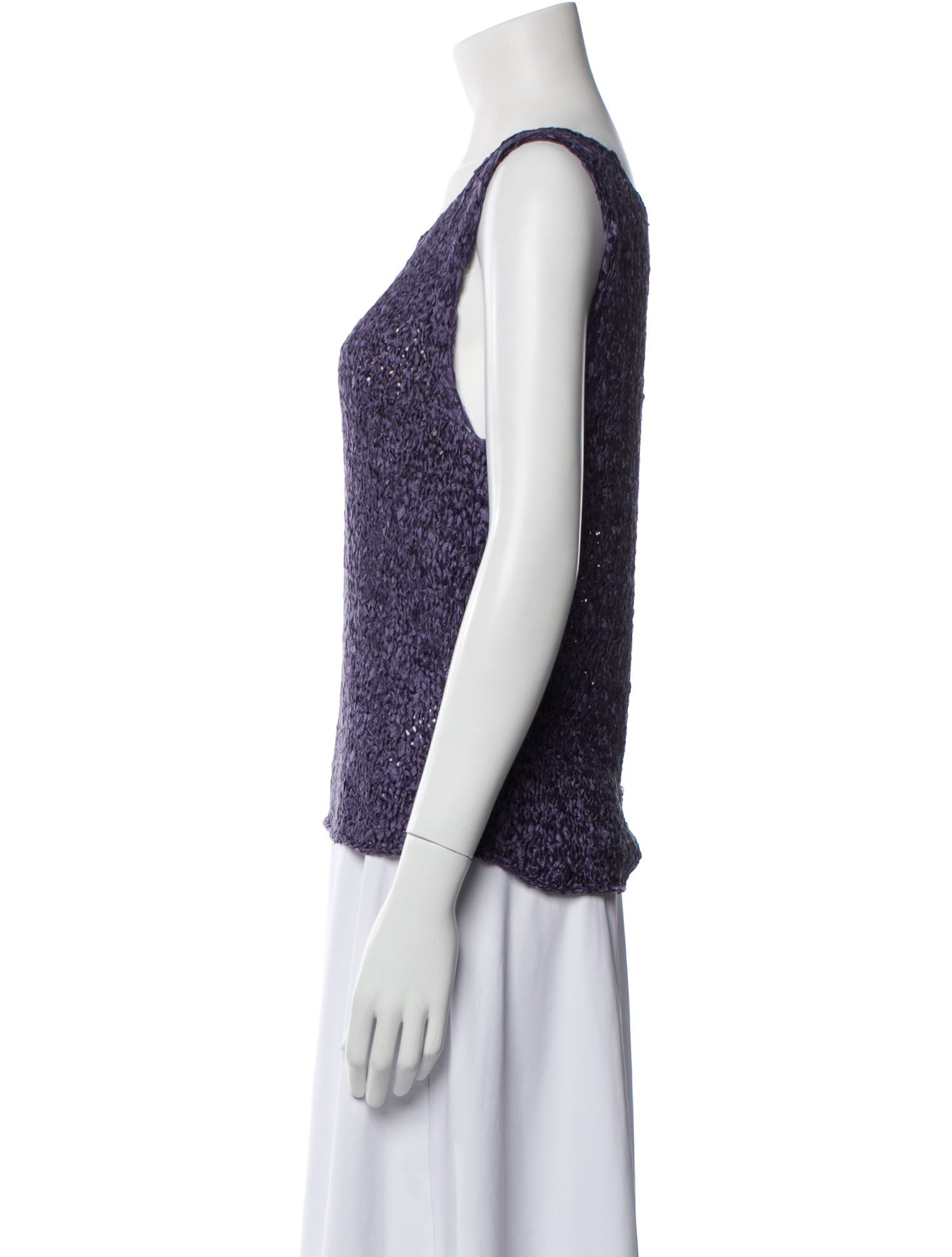 Cruciani Silk Scoop Neck Top