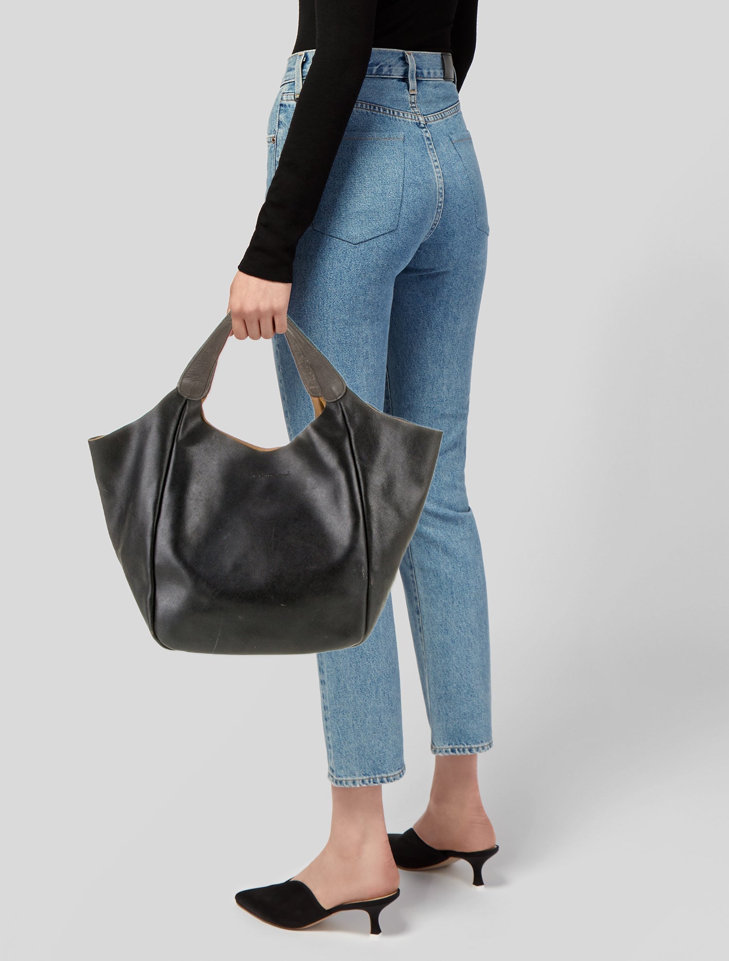 Bottega Veneta 2022 Maxi Intrecciato Denim Small Arco Tote