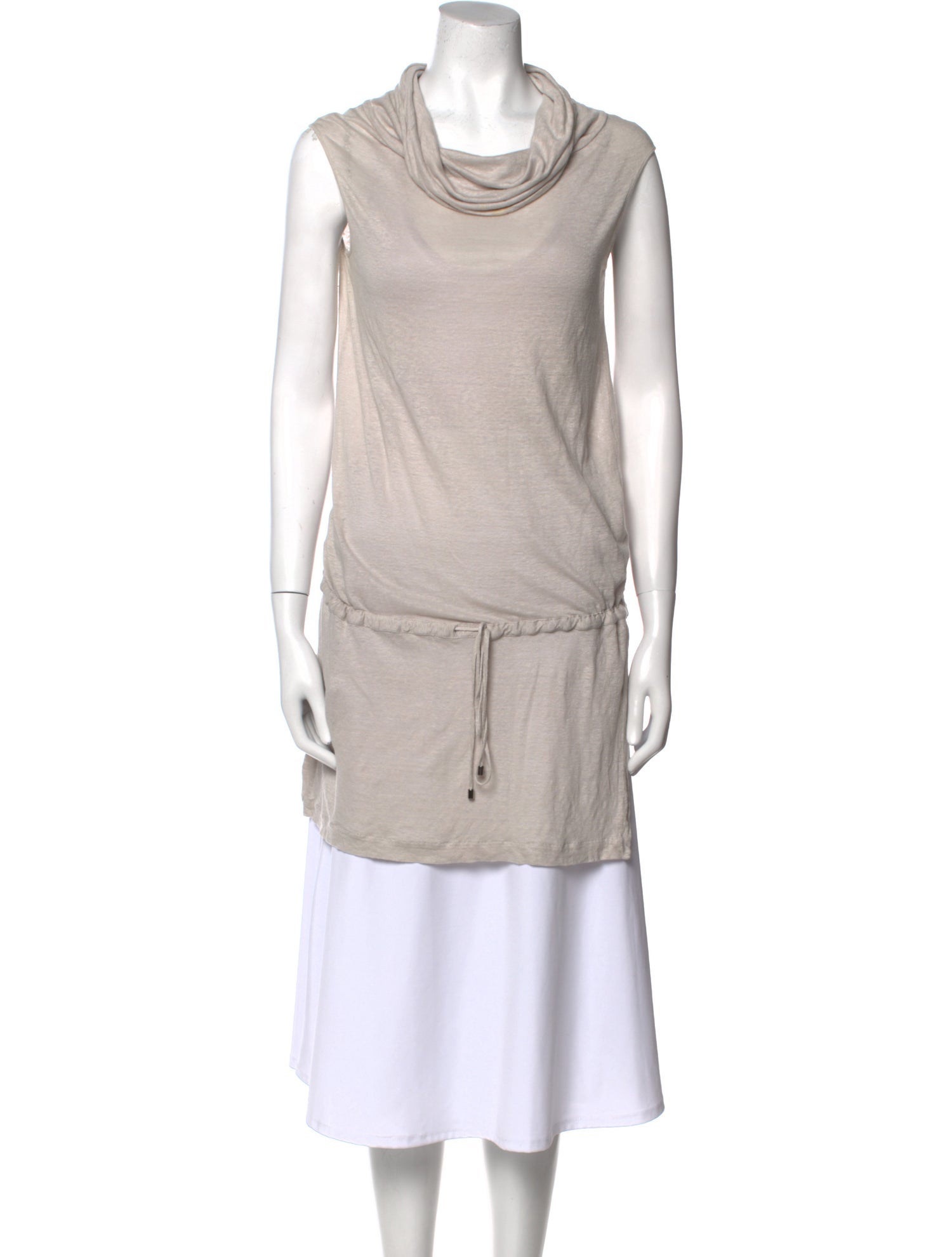 Cruciani Linen Cowl Neck Tunic