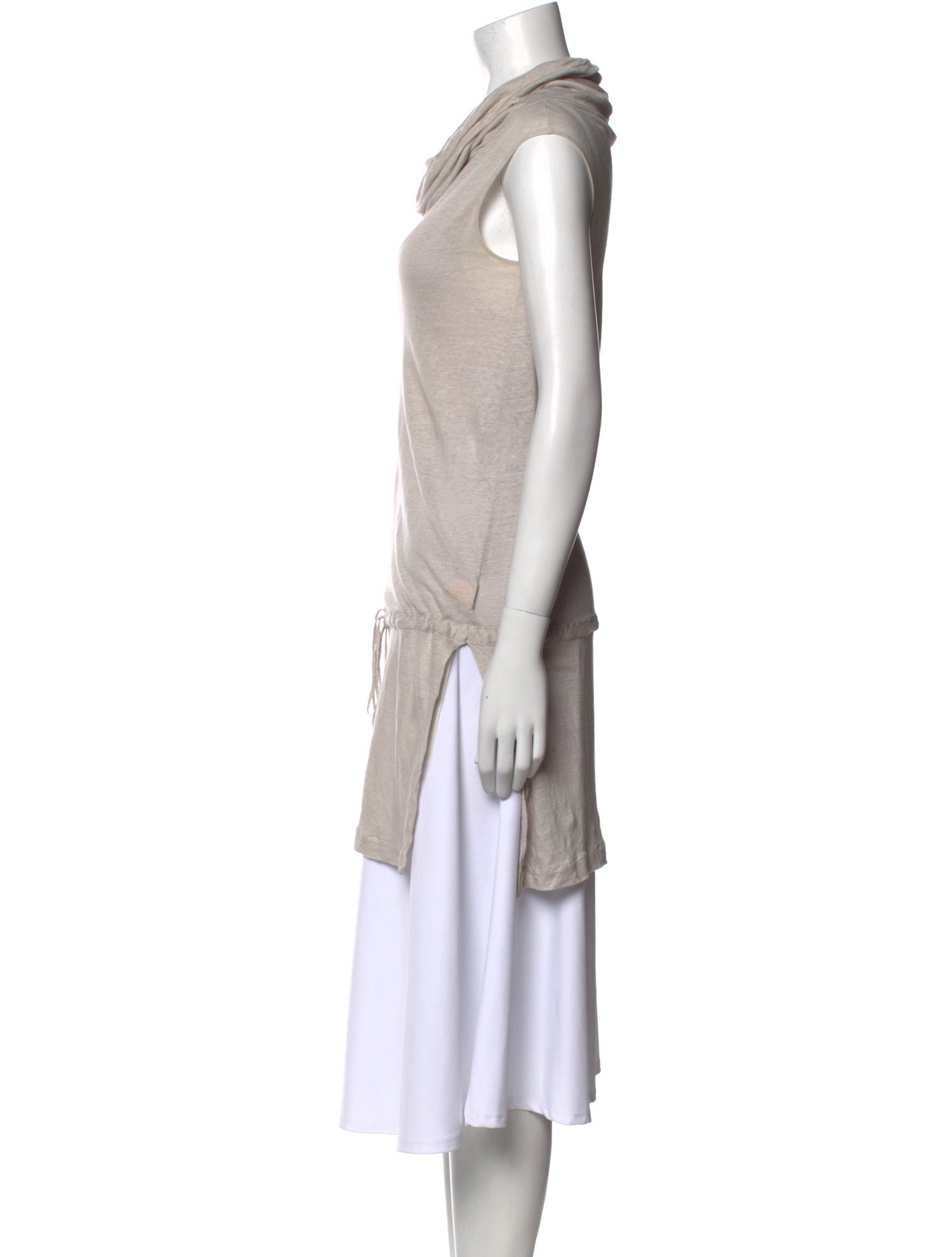 Cruciani Linen Cowl Neck Tunic