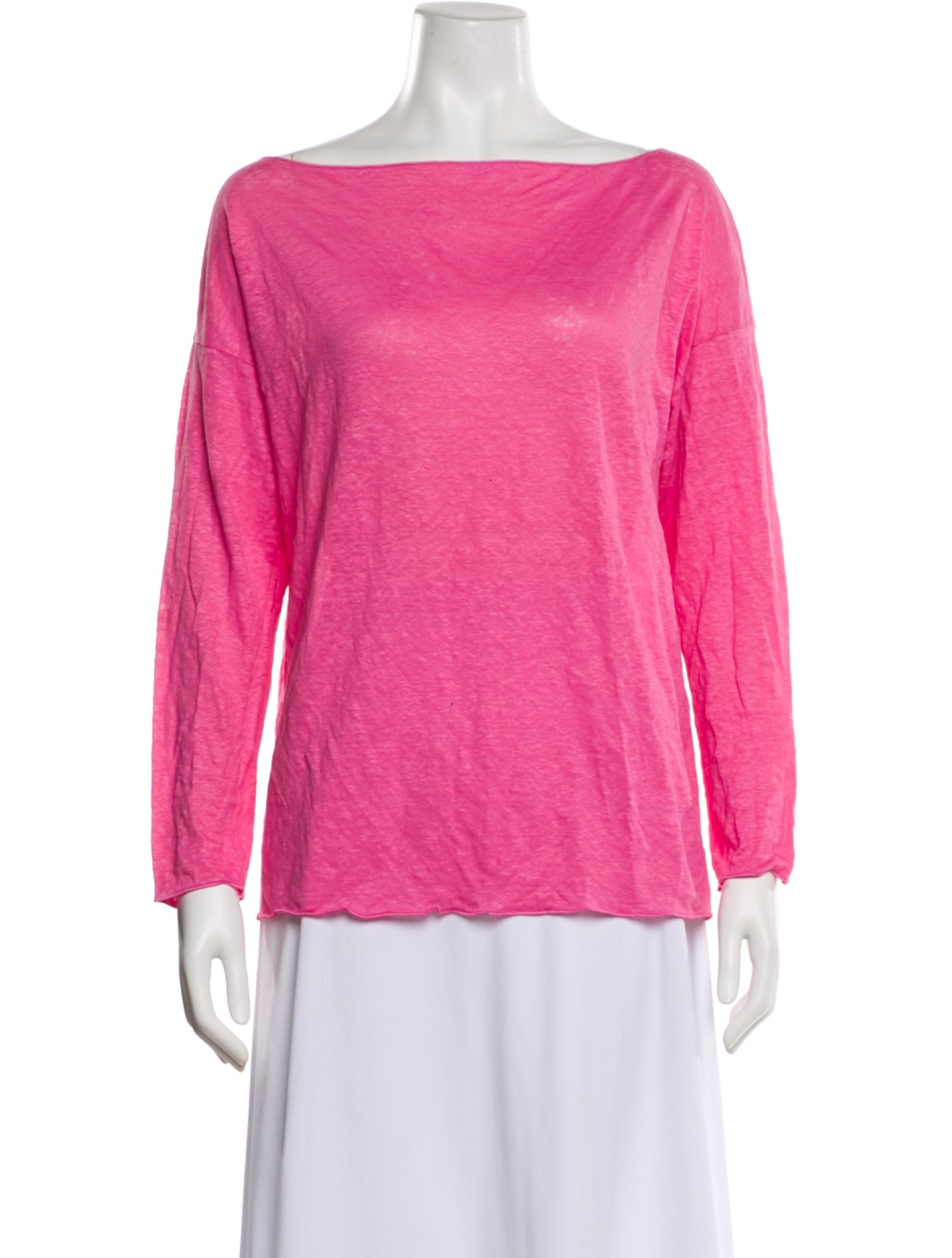 Cruciani Linen Bateau Neckline Top