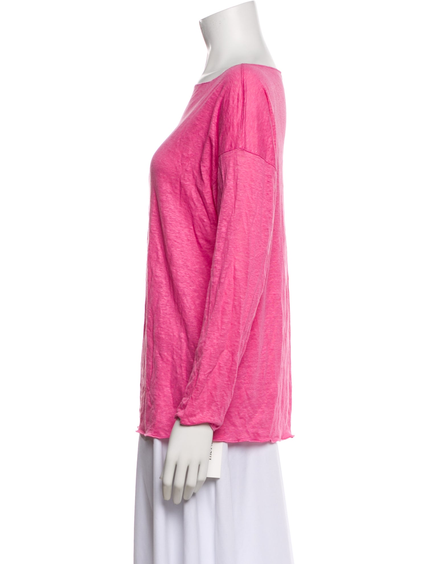 Cruciani Linen Bateau Neckline Top