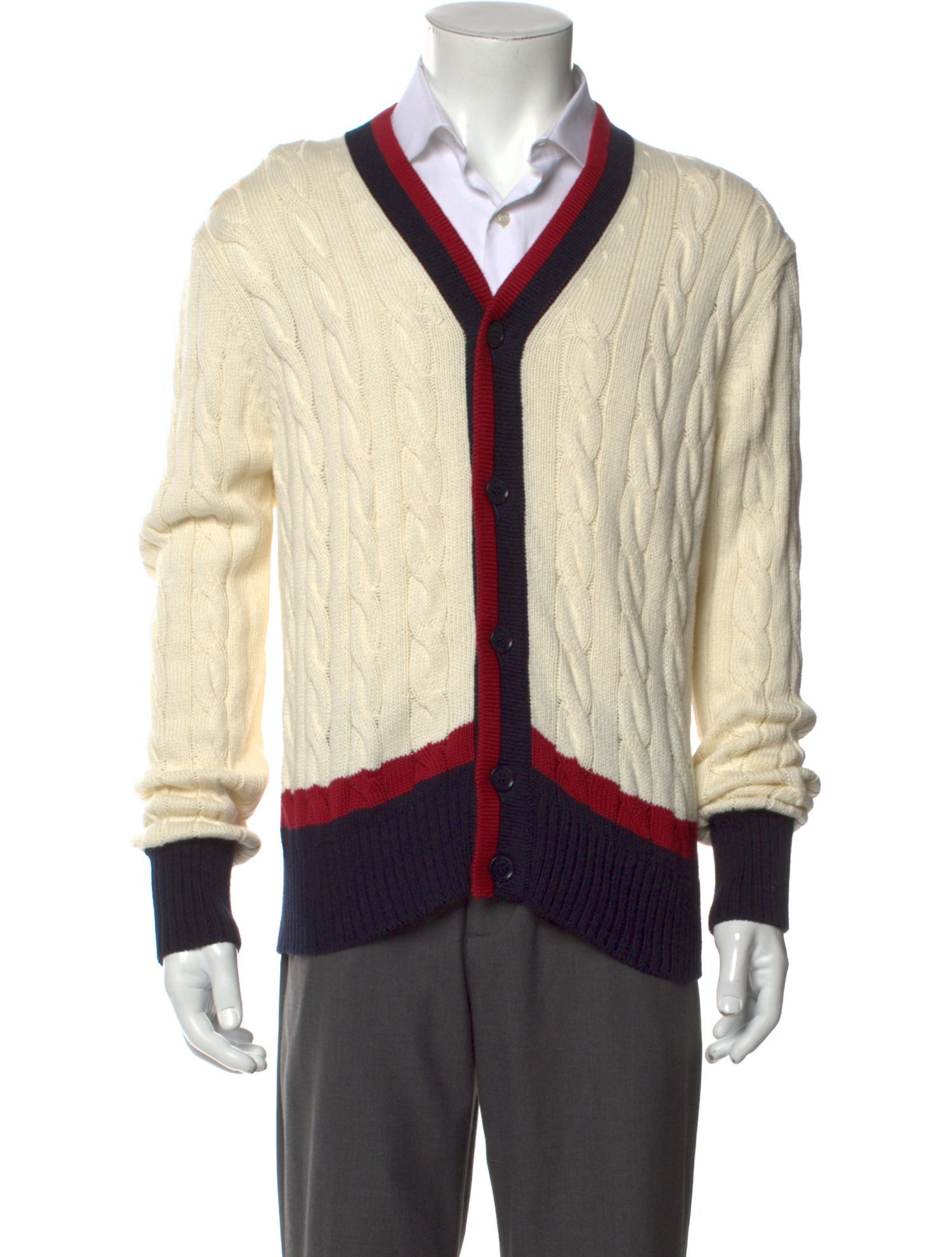 Cruciani Striped V-Neck Cardigan