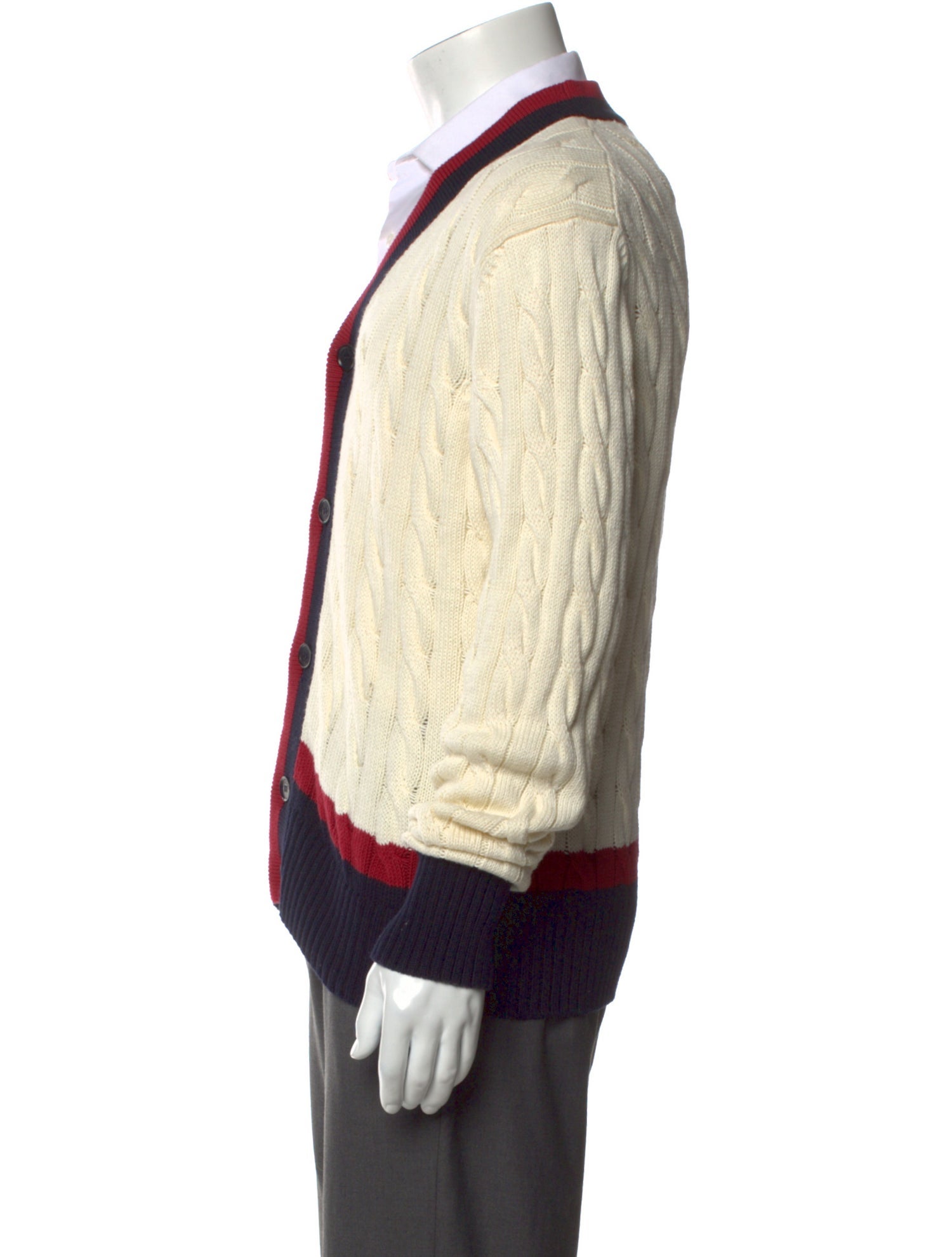 Cruciani Striped V-Neck Cardigan