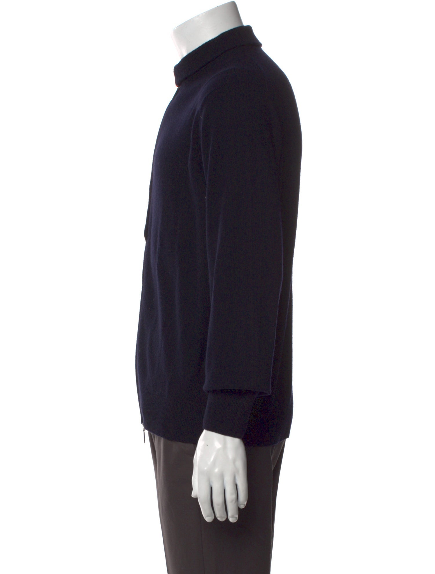 Cruciani Cashmere Mock Neck Polo Sweater