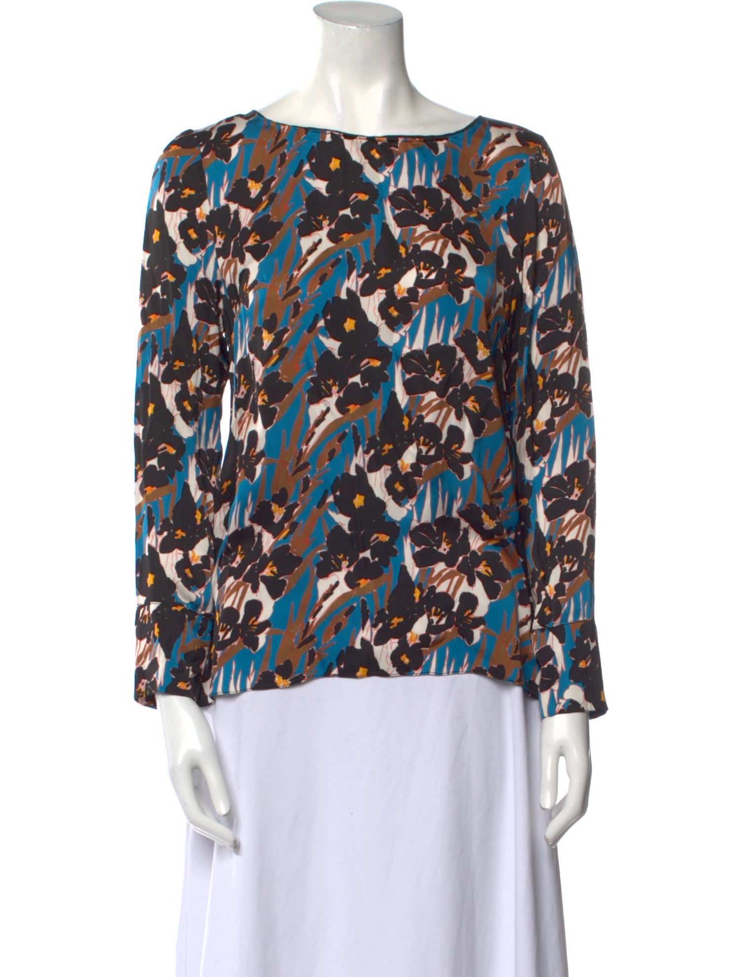 Creatures of the Wind Printed Bateau Neckline Blouse