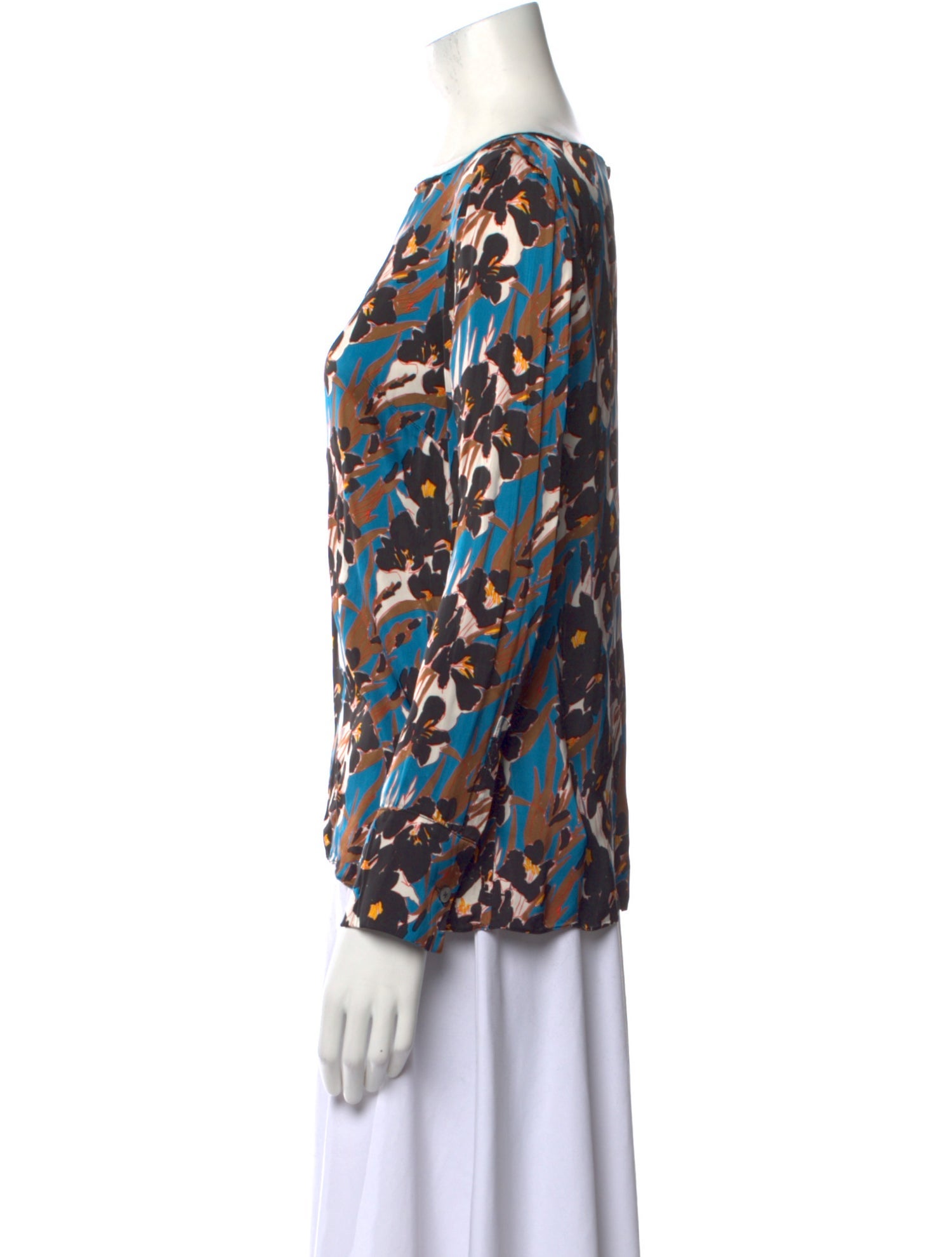 Creatures of the Wind Printed Bateau Neckline Blouse