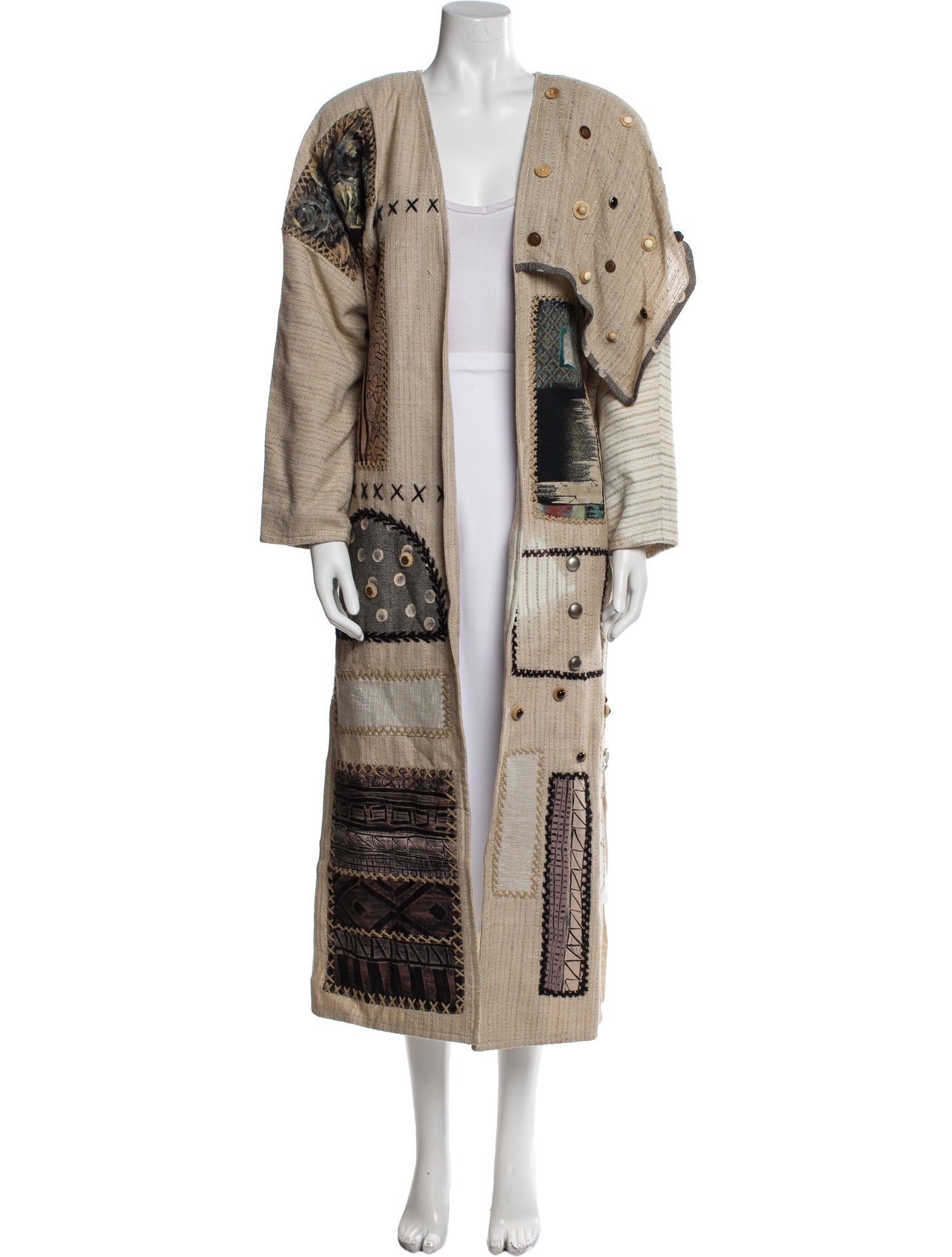 Crystal Printed Faux Fur Coat