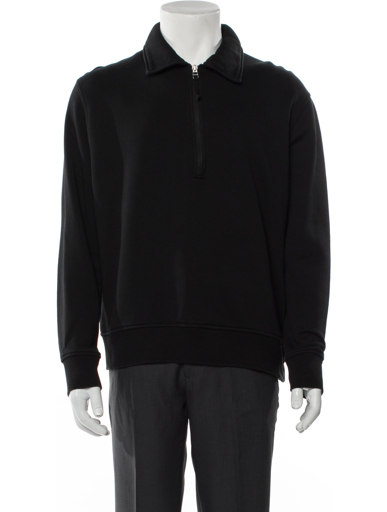 COS Mock Neck Long Sleeve Polo Sweater