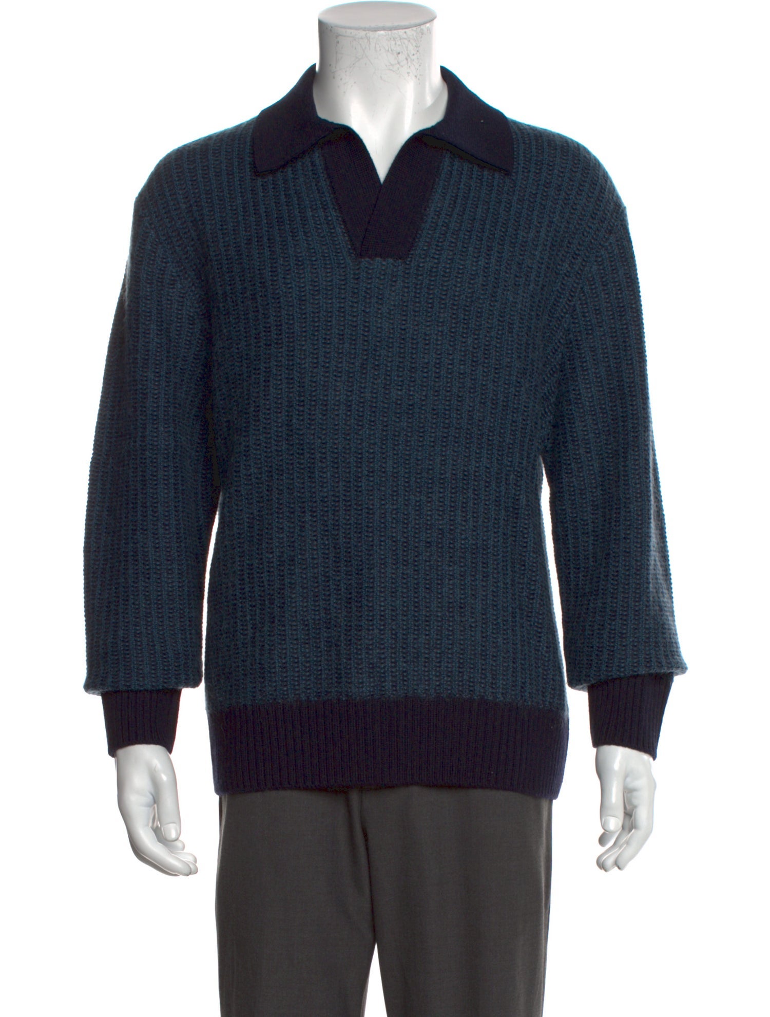 COS Wool Collar Polo Sweater