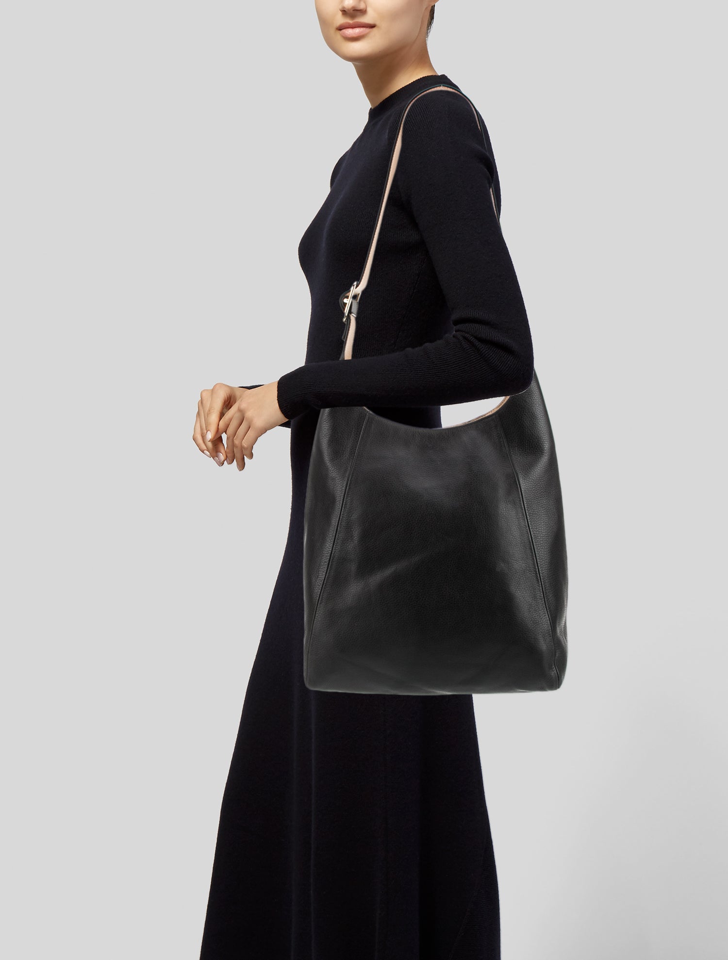 COS Leather Messenger Bag