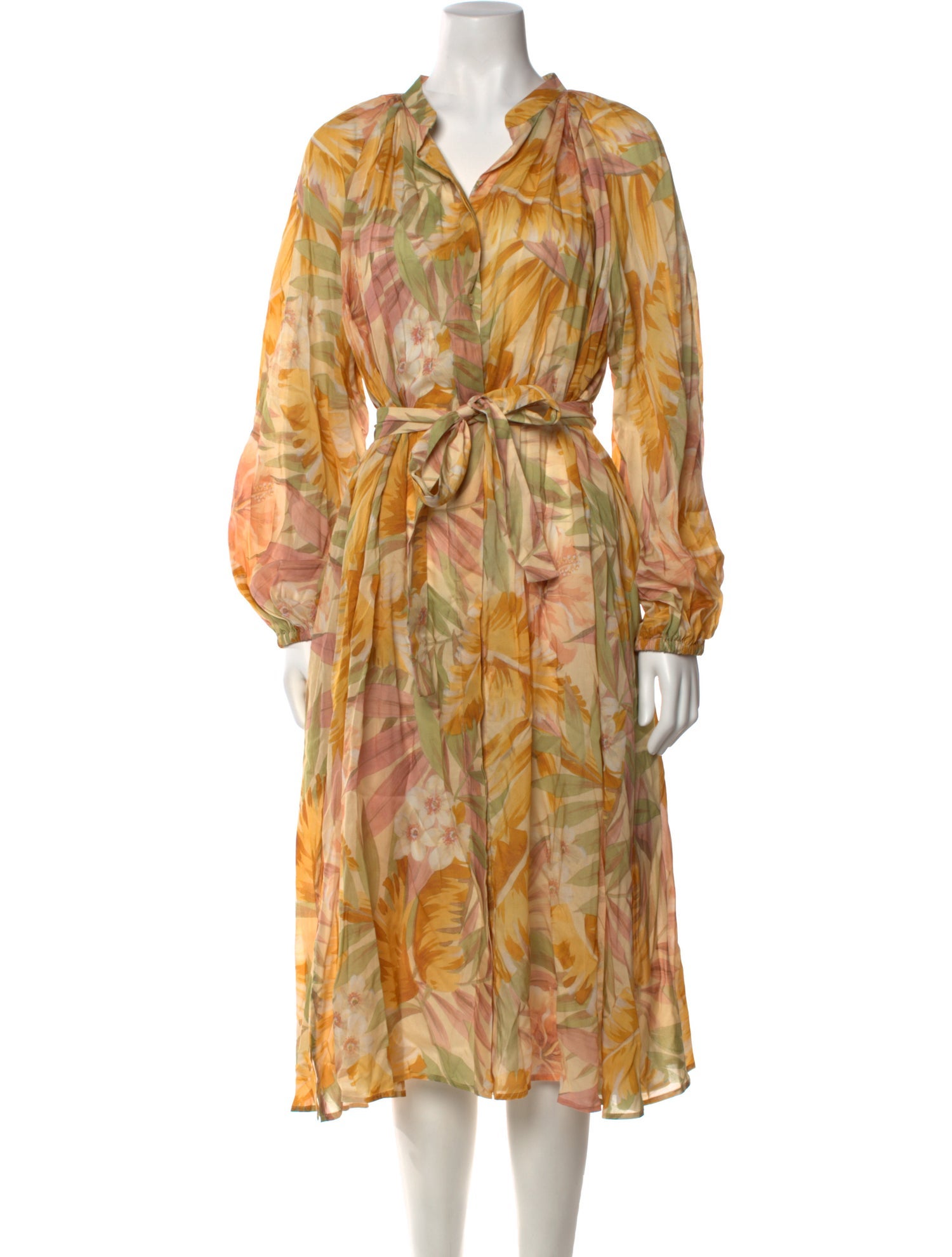 COS Floral Print Midi Length Dress