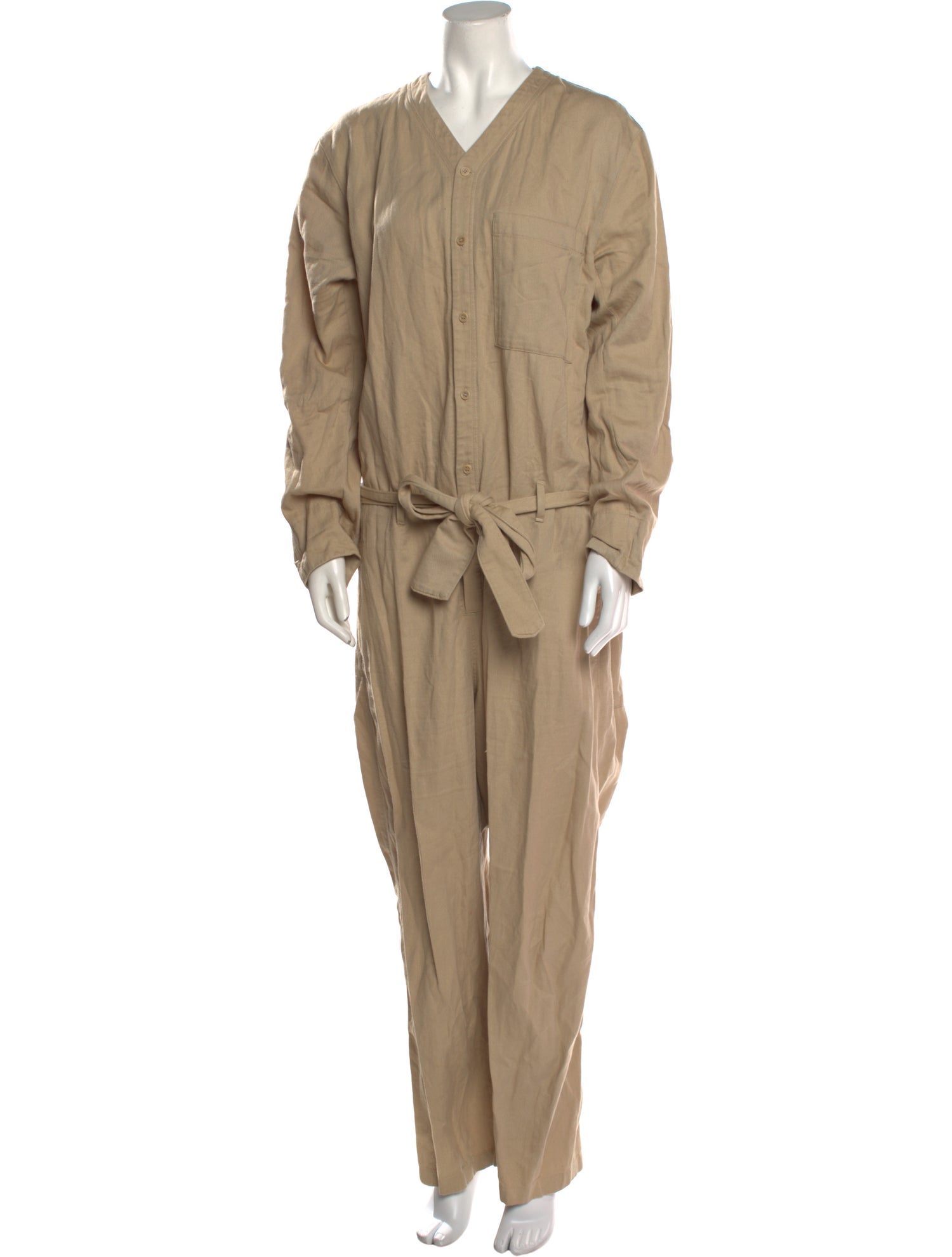 COS Silk V-Neck Jumpsuit