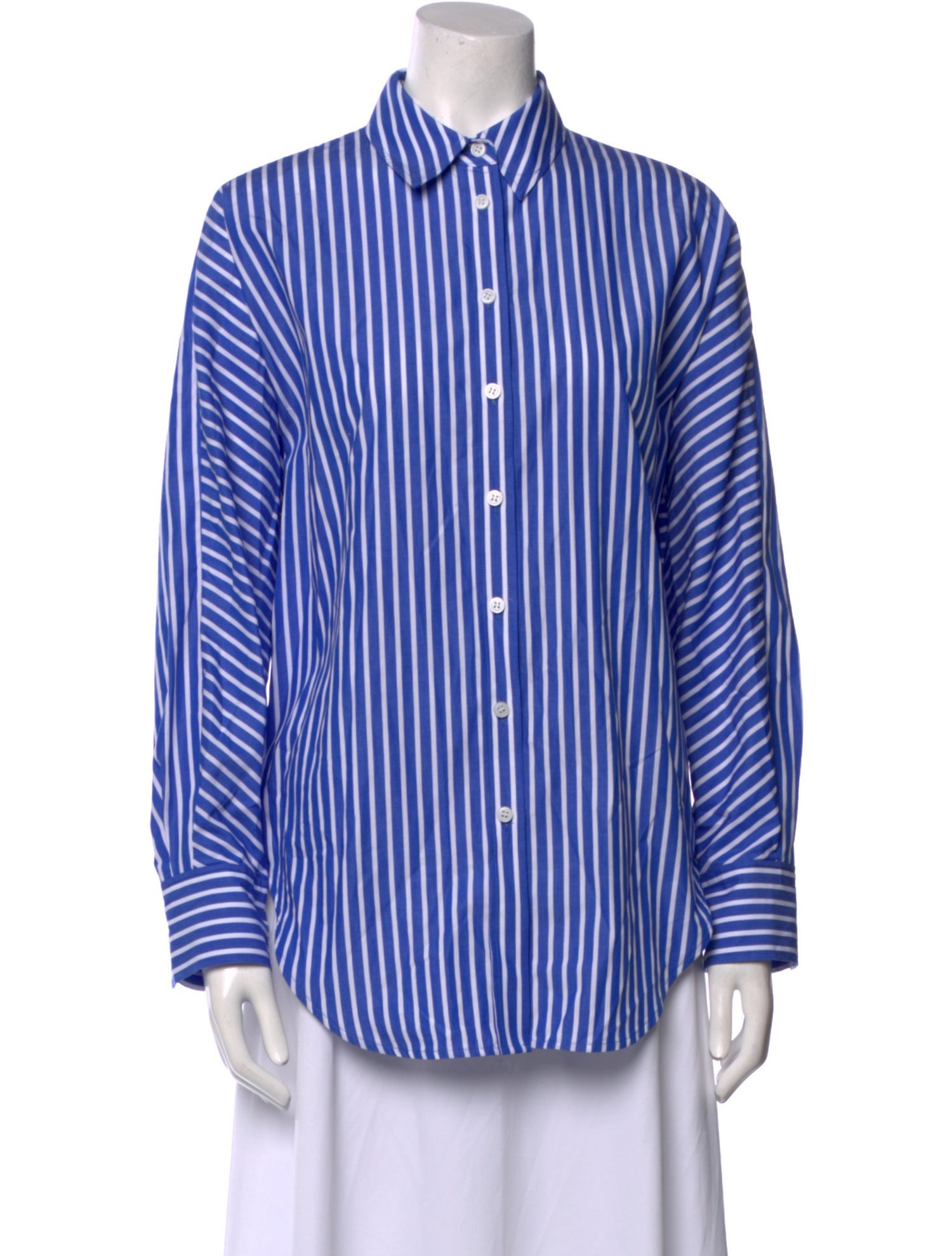 COS Striped Long Sleeve Button-Up Top w/ Tags