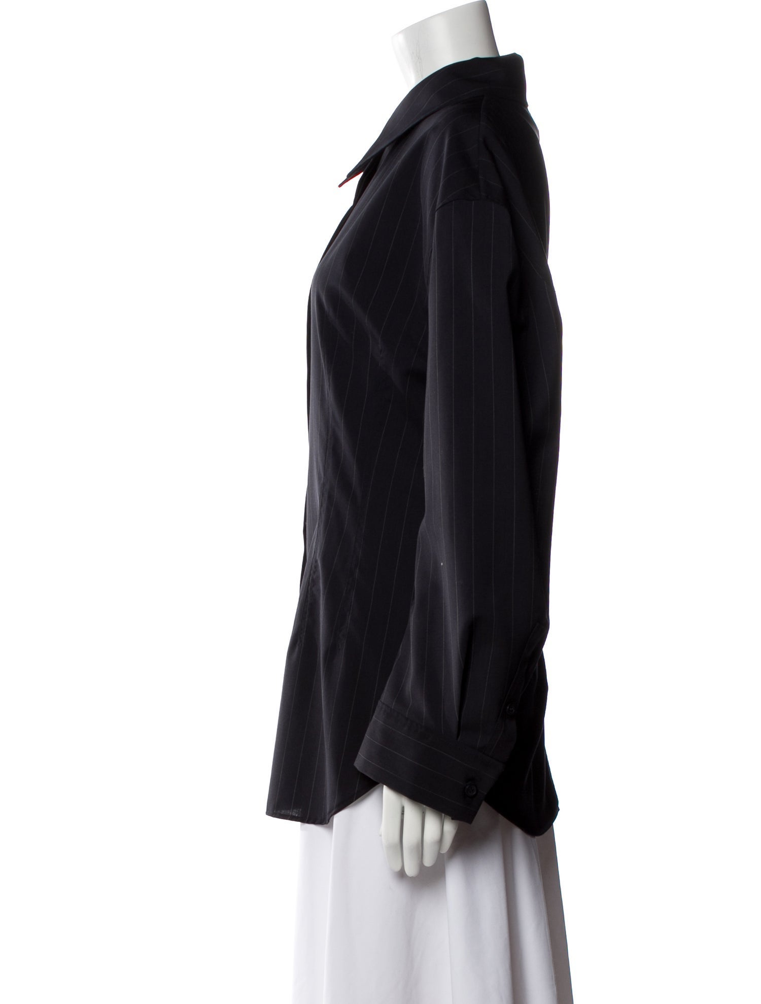 COS Wool Long Sleeve Button-Up Top