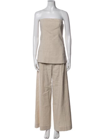 COS Linen Pleated Accents Pant Set