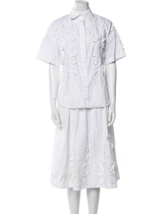 COS Eyelet Trim Skirt Set