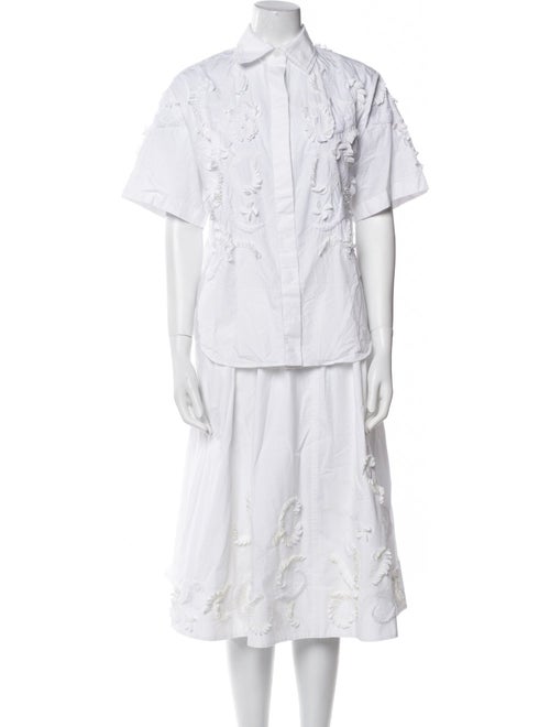 COS Eyelet Trim Skirt Set