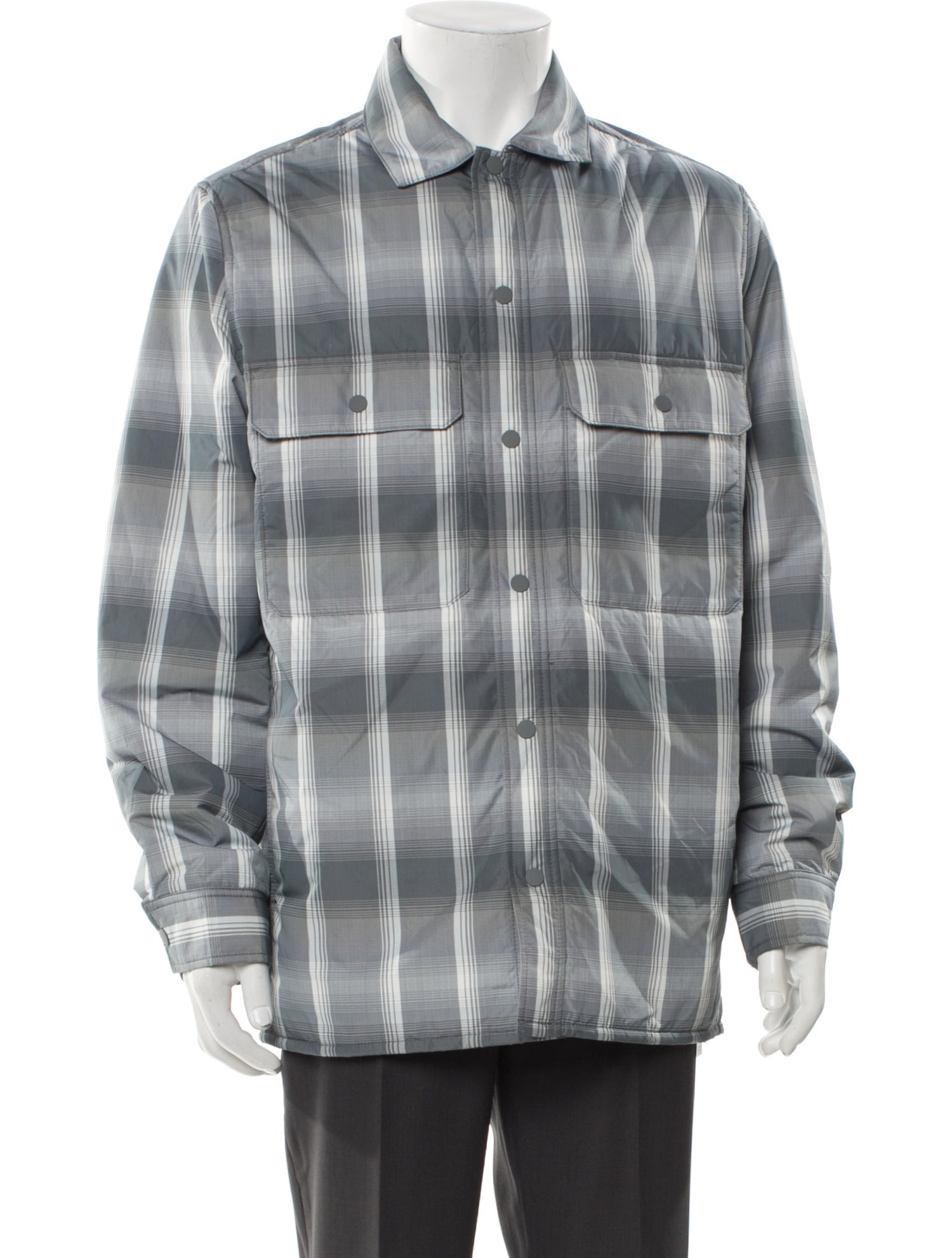 COS Plaid Print Denim Jacket