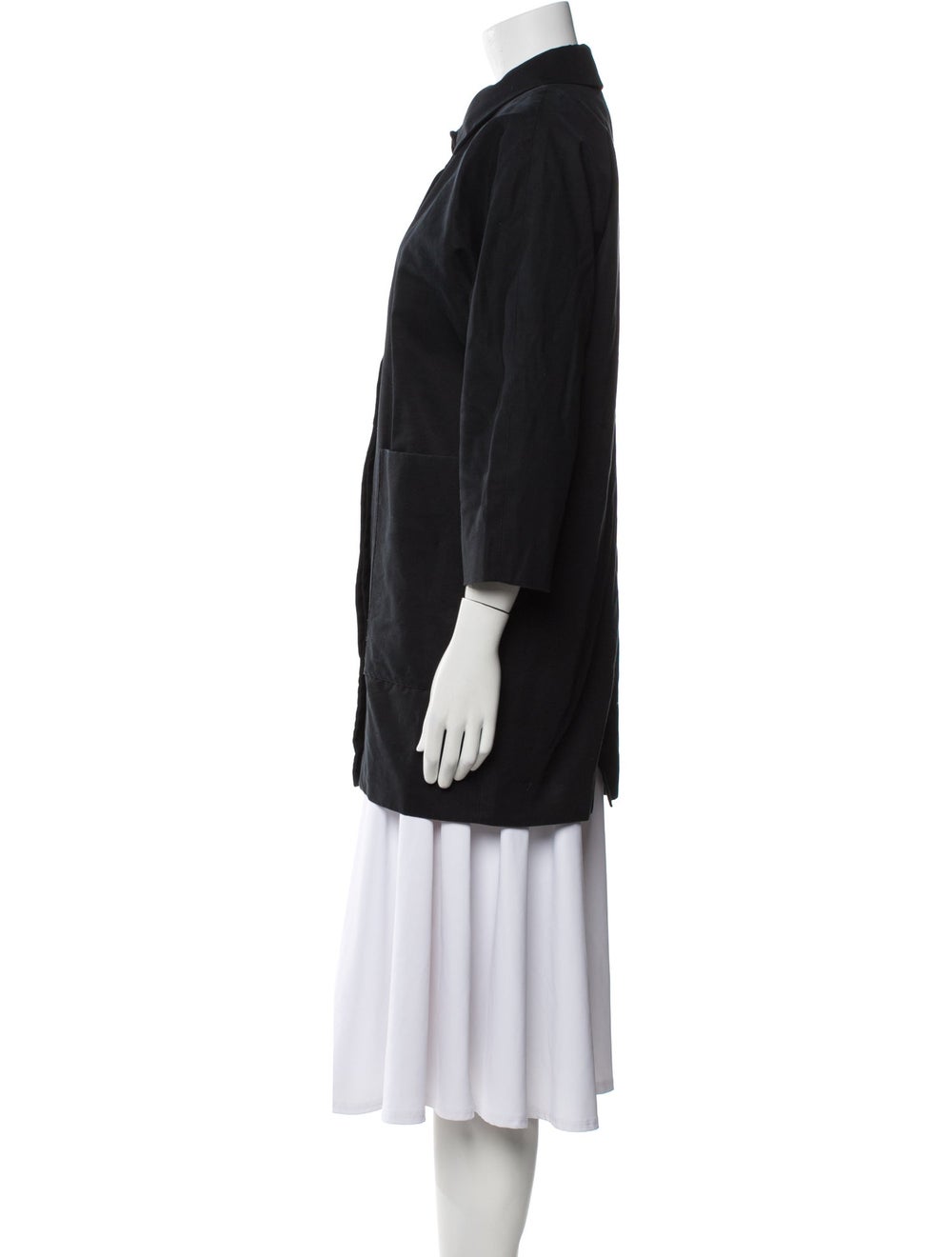 COS Jacket Black Pointed Collar Patch Pockets & - image 2