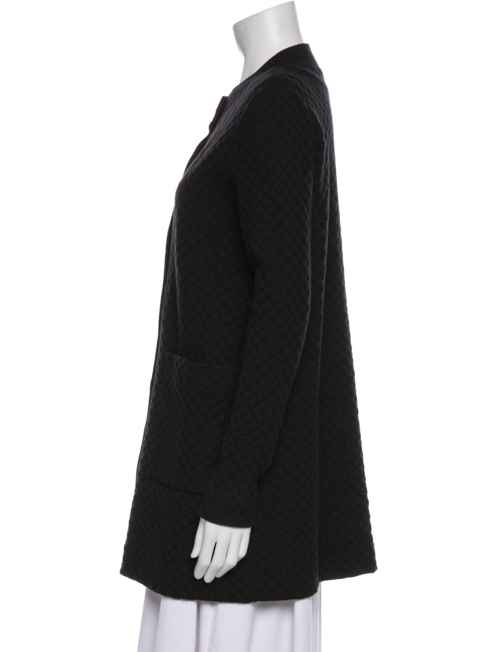 COS Jacket Black Collarless Patch Pockets & - image 2