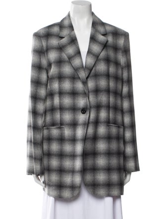 COS Wool Plaid Print Blazer