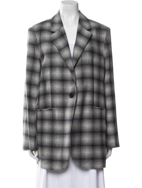 COS Wool Plaid Print Blazer