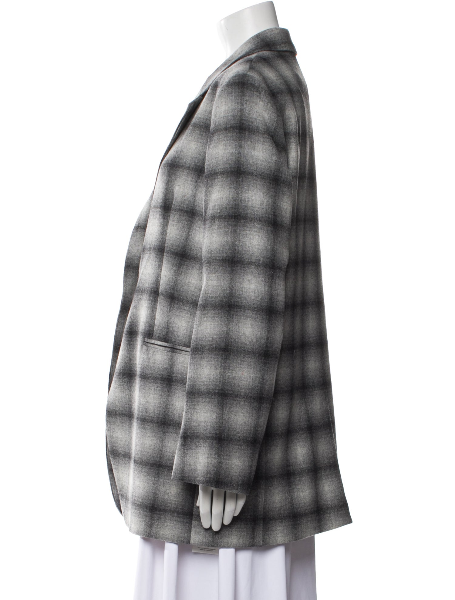 COS Wool Plaid Print Blazer