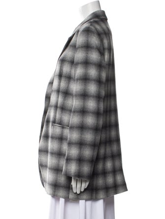 COS Wool Plaid Print Blazer