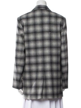 COS Wool Plaid Print Blazer